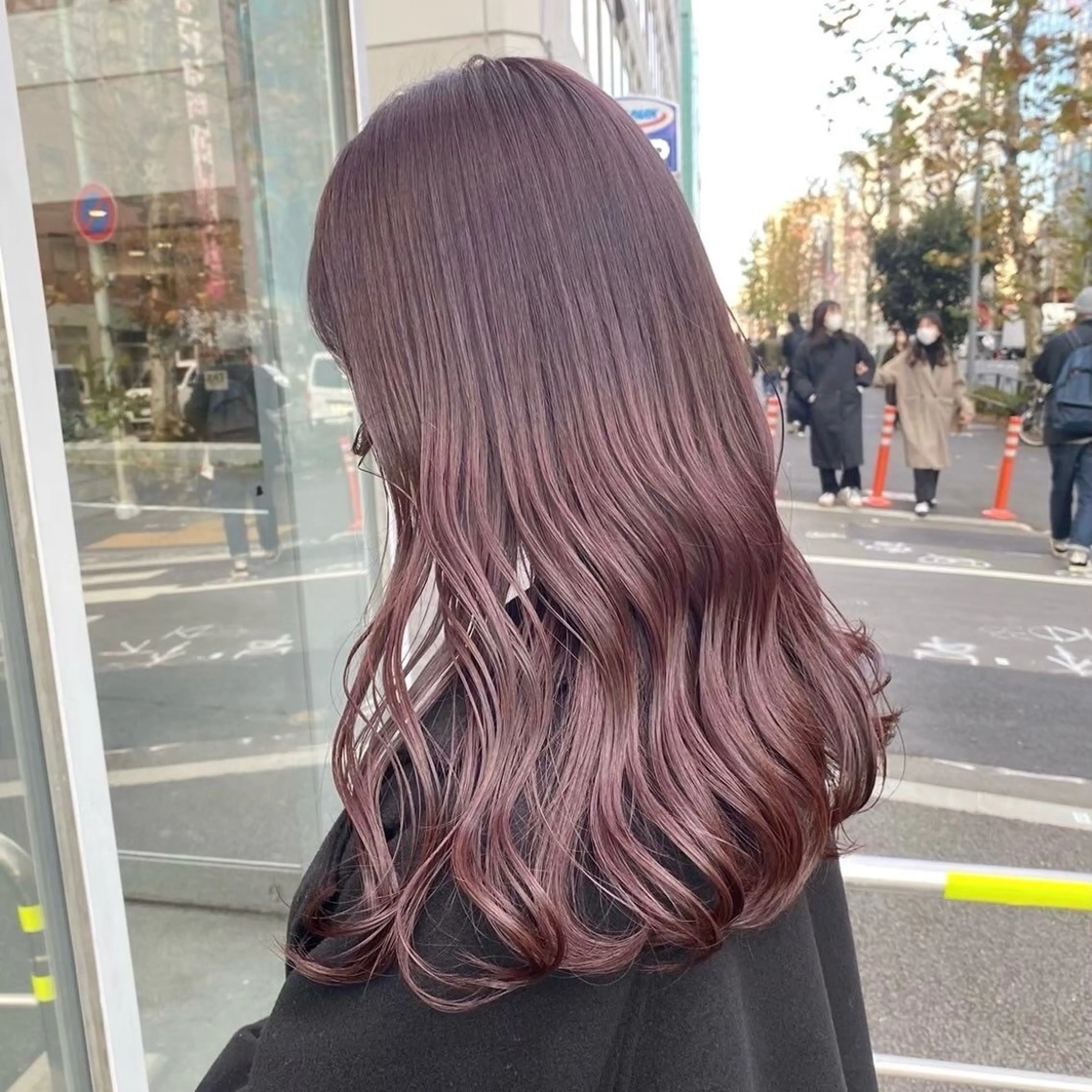 ロング カラー カット ヘアカラー トリートメント 韓国っぽ♡寒色/暗髪 🫧MOEKA🦋のヘアスタイル