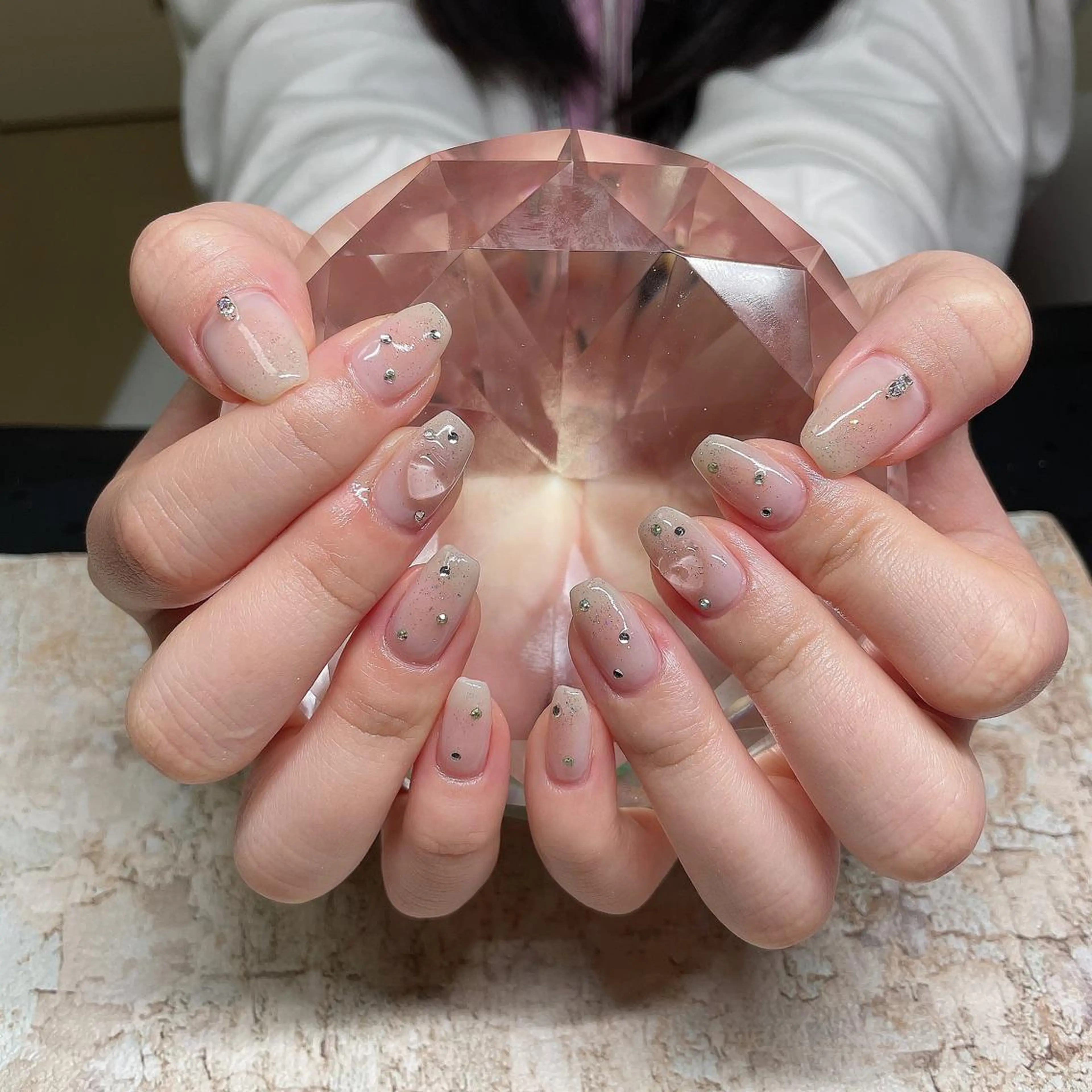 ネイル アートネイル フレンチネイル ジェルネイル グラデーション 韓国ネイル Nail room Bimano所属・Bimano seica♡+°のネイルデザイン