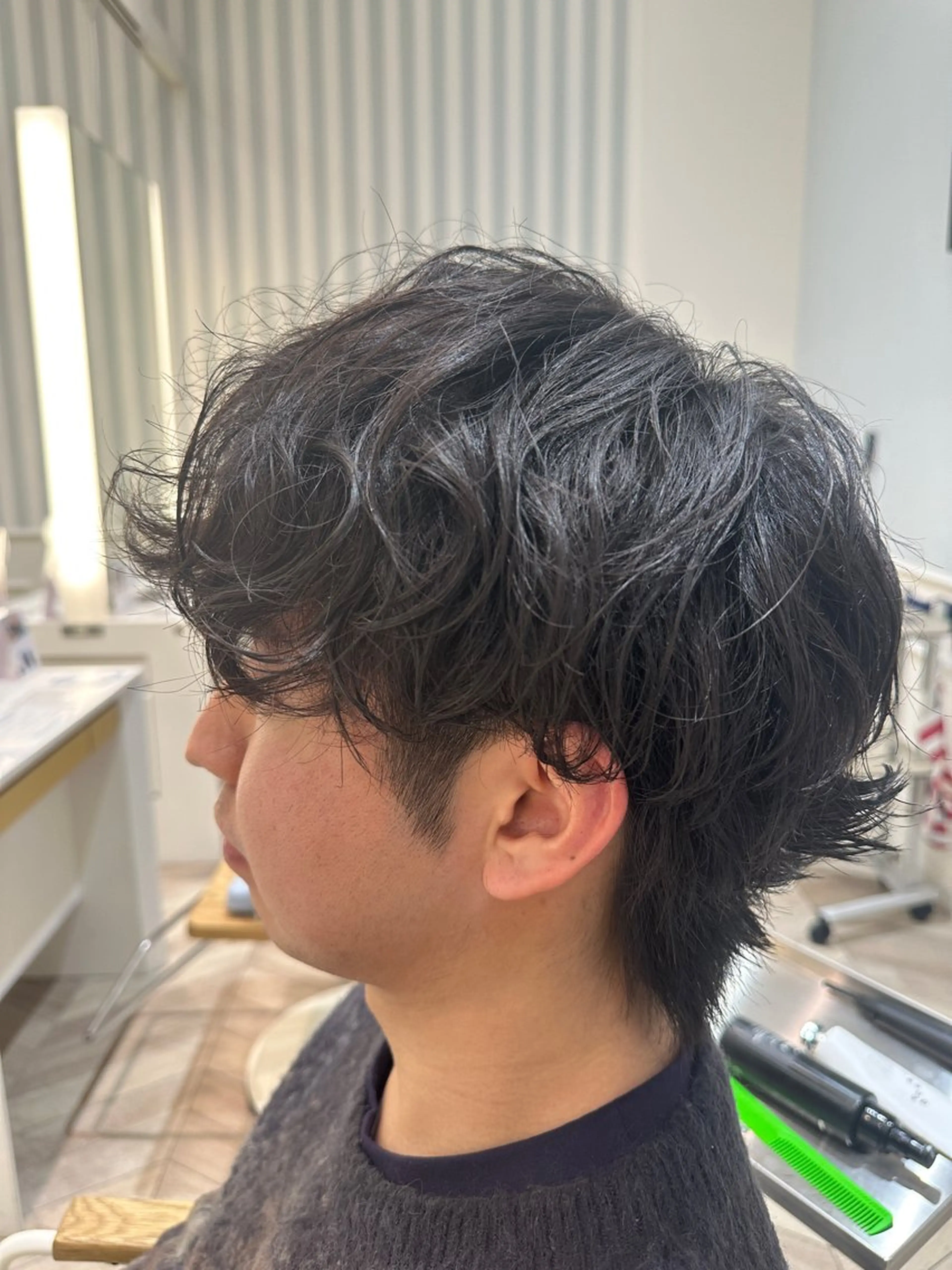 🌹迷ったらコレ🌹清潔感 シャドウパーマ＋束感シルエットカット【メンズ限定カット＋シャドウパーマ】120分の写真