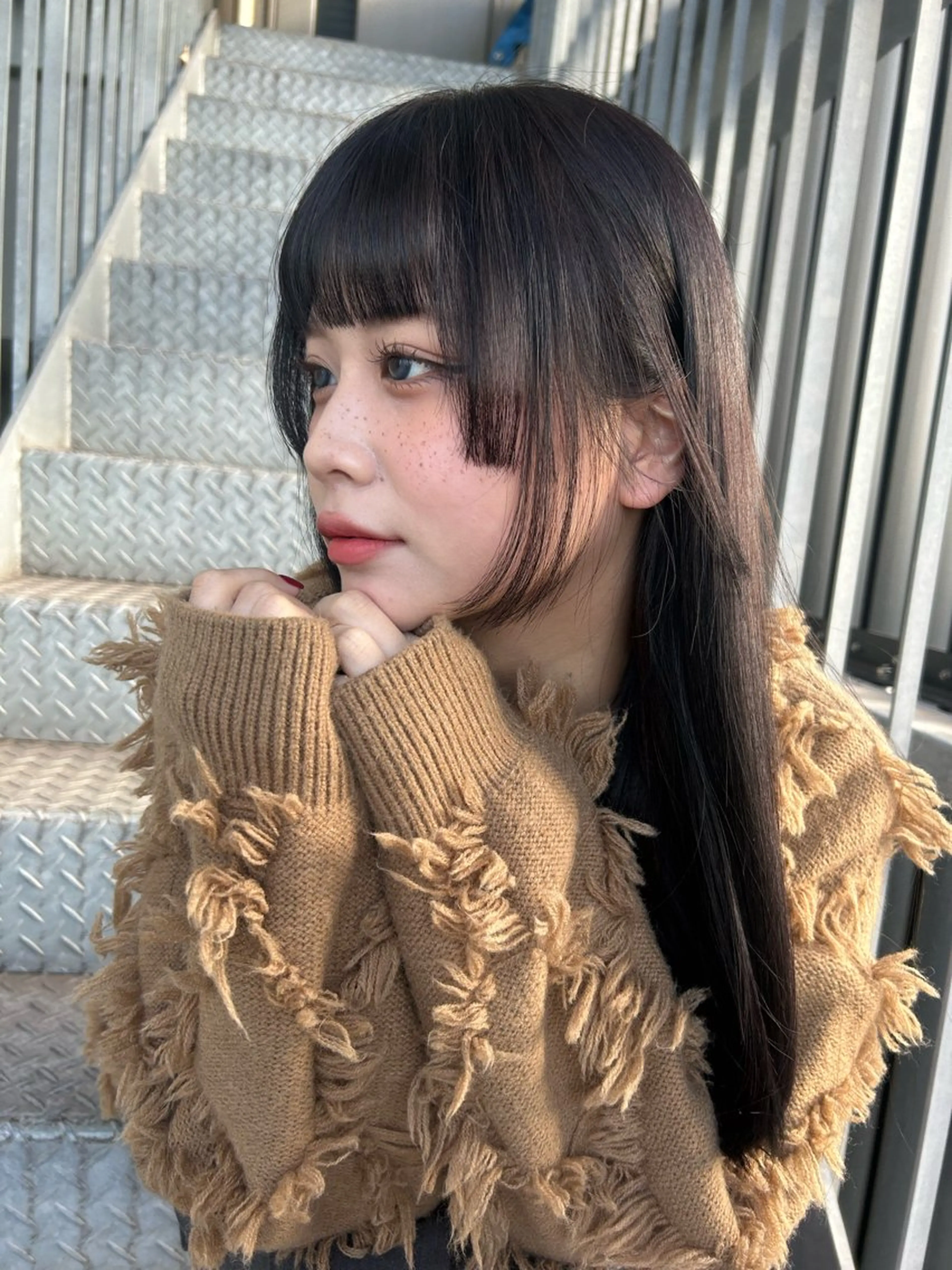 ロング カラー 髪質改善 トリートメント VISUALIST所属・小倉/レイヤー/ 顔周りカット/naoのヘアスタイル