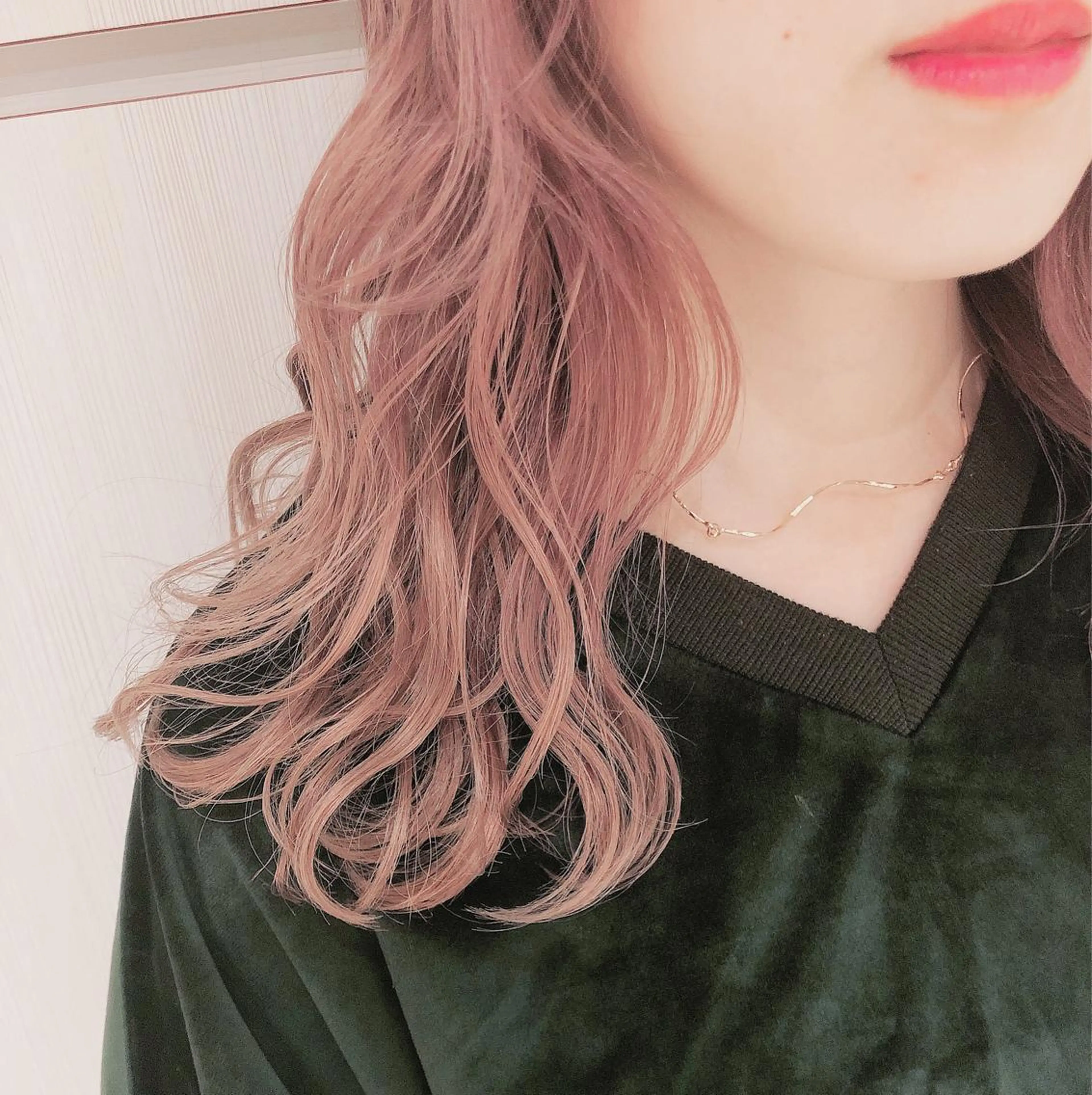 セミロング カラー パーマ ヘアアレンジ ベージュカラー ブリーチ ピンクカラー ピンクベージュ カット ヘアカラー トリートメント 【ツヤ髪美容師】 ツダケイスケのヘアスタイル
