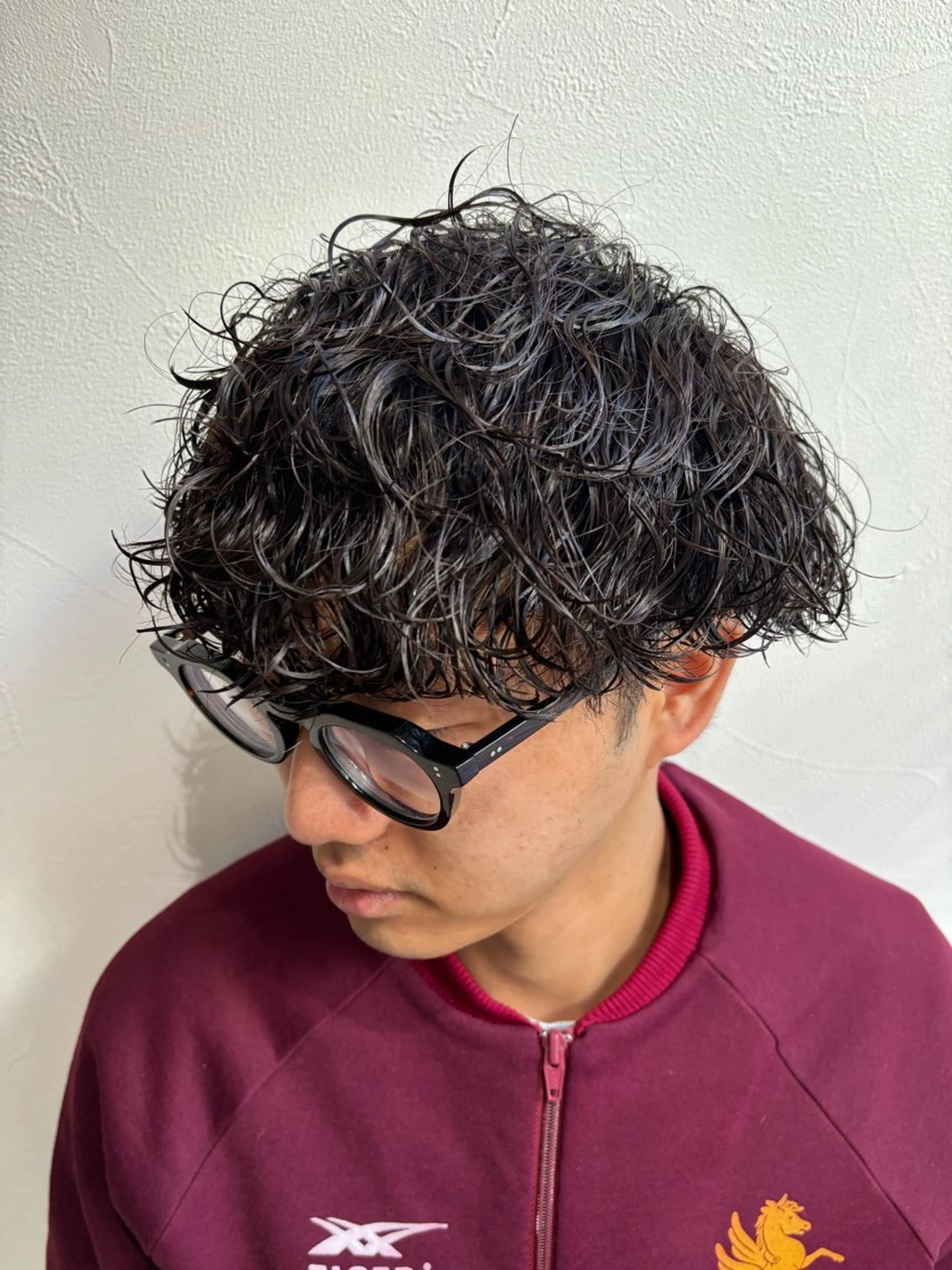 パーマ メンズ ボブ/レイヤー /河内温太のヘアスタイル