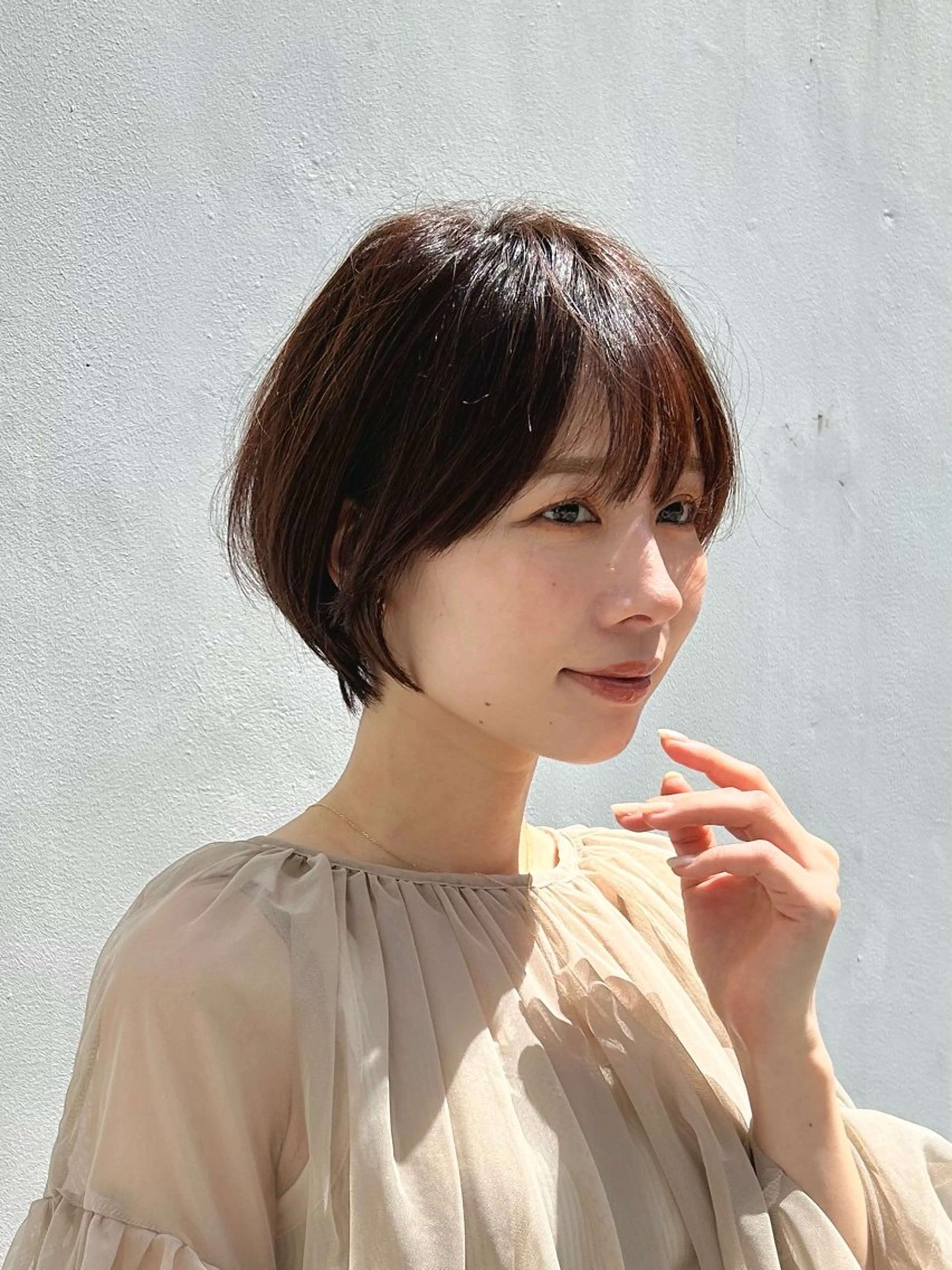 【髪質改善】似合わせカット+ツヤツヤ髪質改善ストレート/ショート/ボブ/縮毛矯正/内巻き/マッシュショートの写真