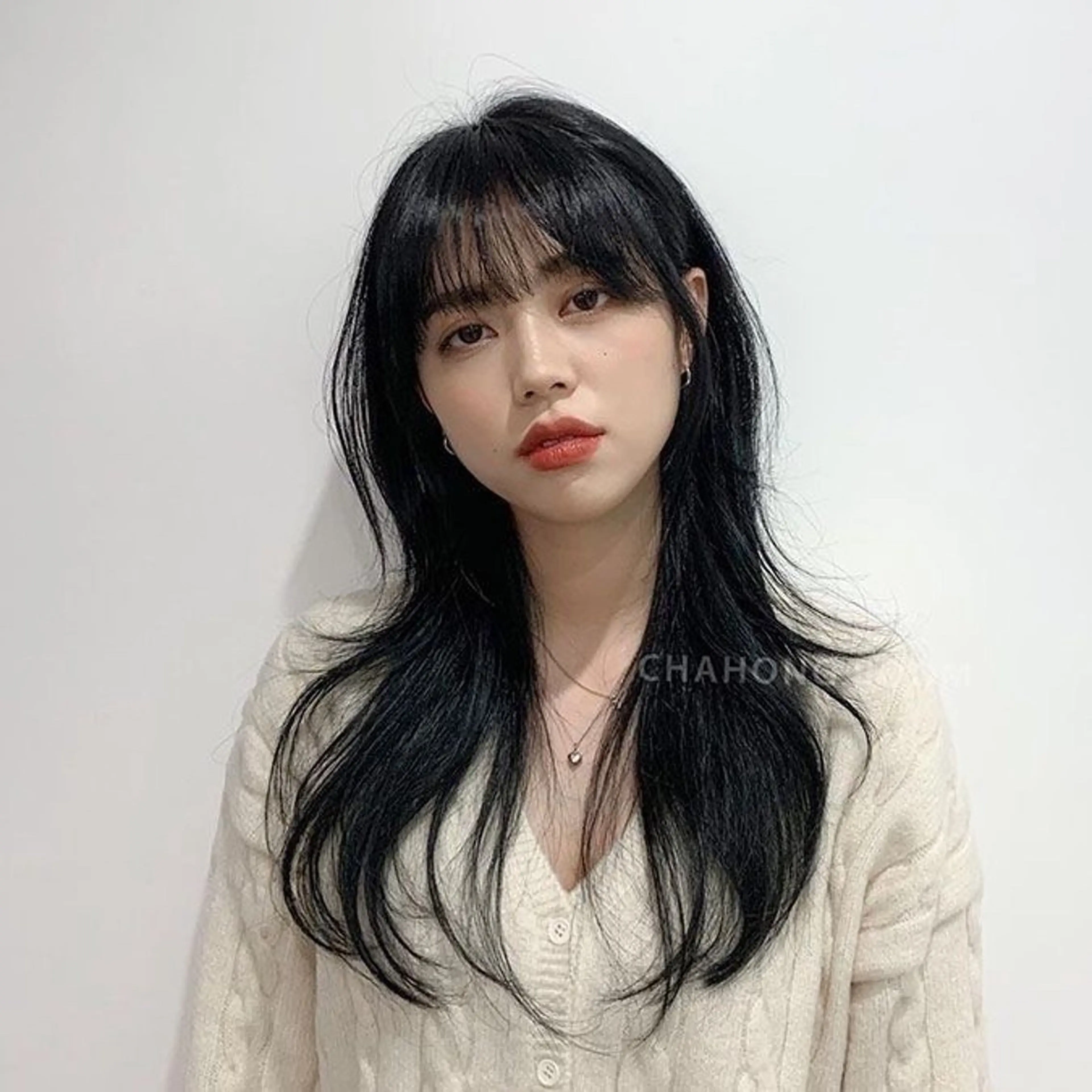 ロング カラー ヘアアレンジ レイヤー×透明感カラ ーHAYATOのヘアスタイル