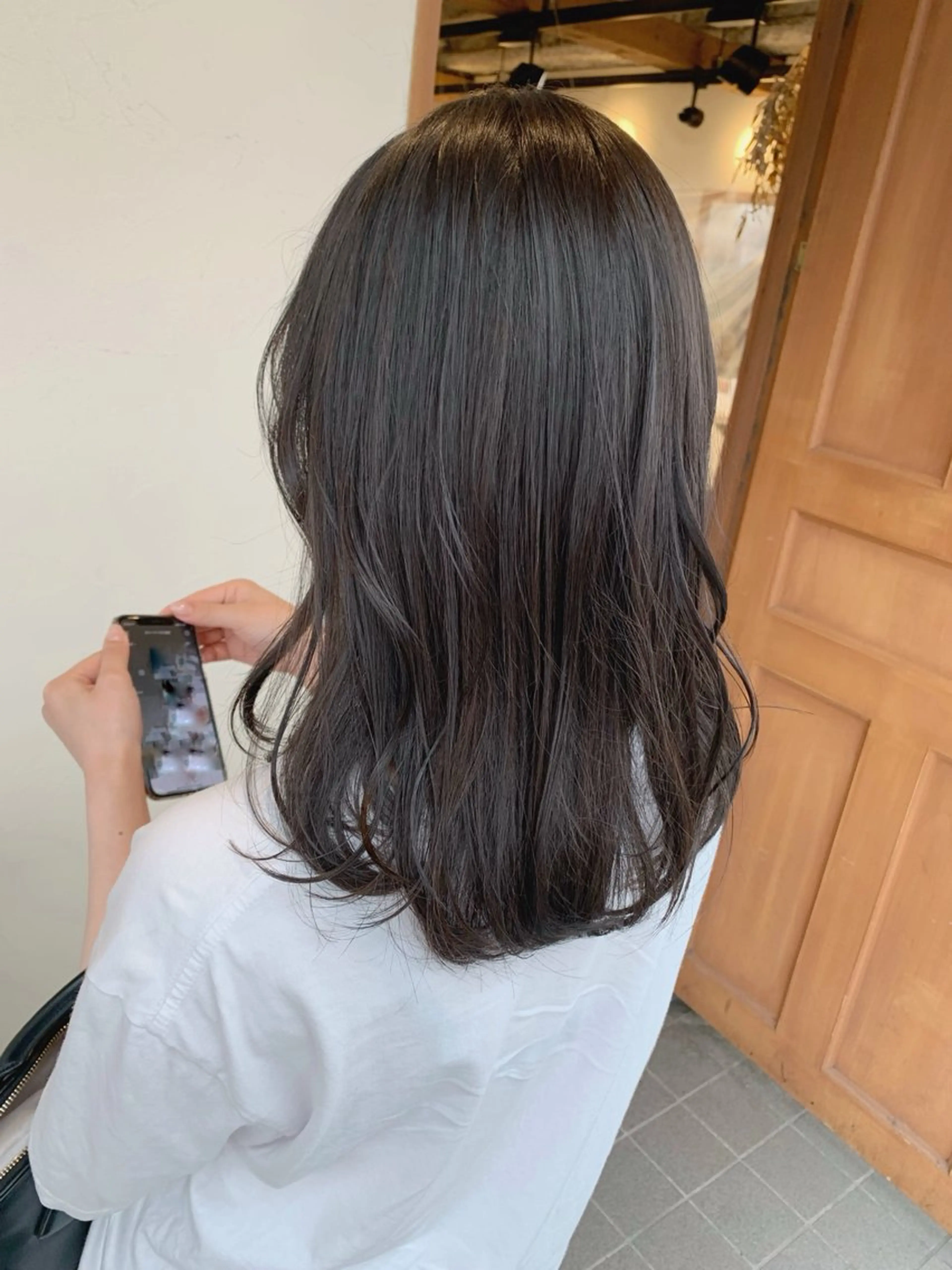 ミディアム カラー ミディアムパーマ ハイライトカラー インナーカラー ハイライト 髪質改善 カット ヘアカラー トリートメント 透明感カラー/ボブ /佐藤伶のヘアスタイル