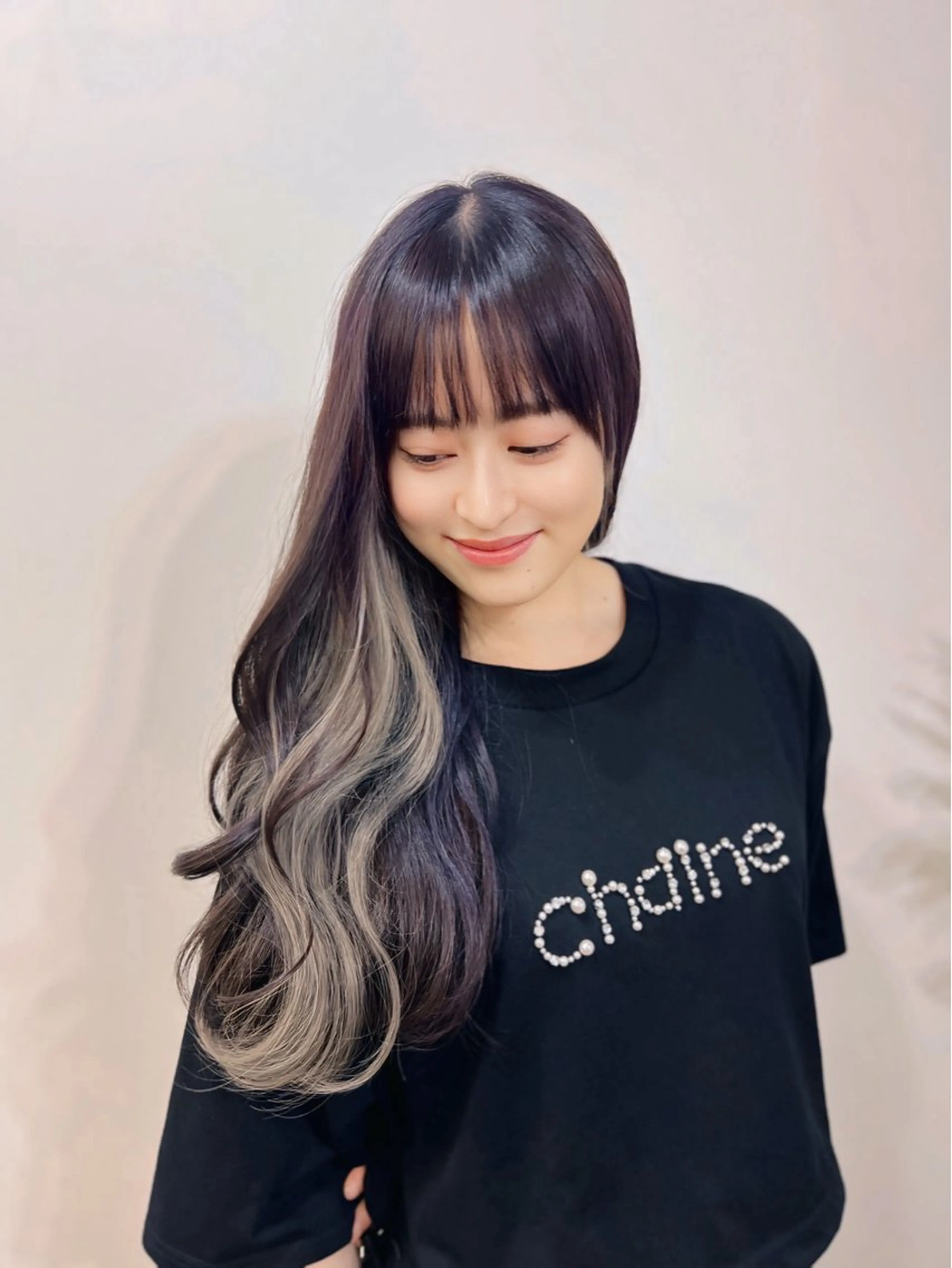 セミロング カラー 韓国風ヘア 似合わせカット 小顔カット カット ヘアカラー トリートメント 武田涼レイヤーカット 髪質改善×縮毛矯正のヘアスタイル