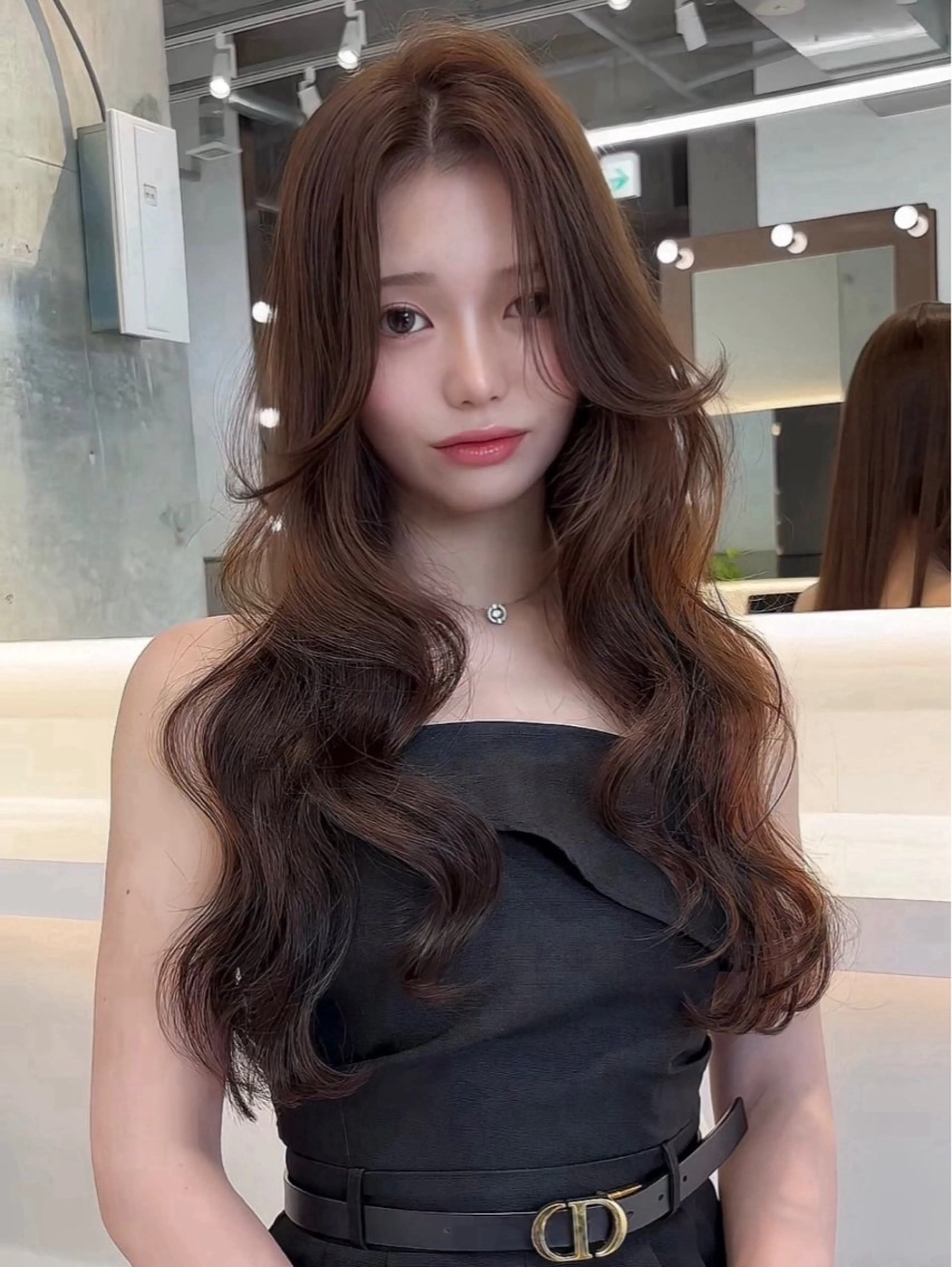 ロング カラー カット ヘアカラー トリートメント Lond mare レイヤーカット/韓国のヘアスタイル