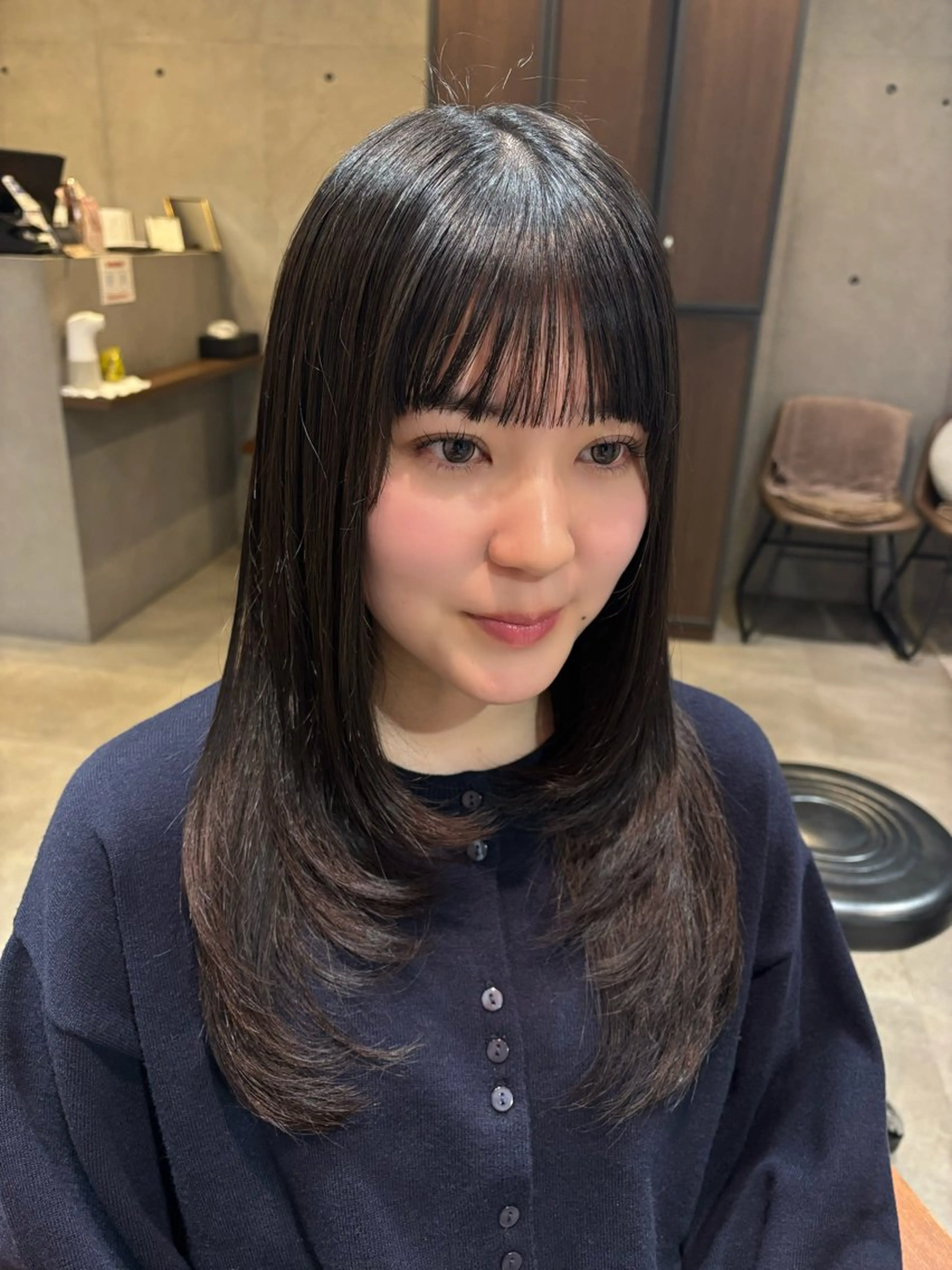 ロング レイヤーカット 🍑おおしまくるみ 🍑暖色colorのヘアスタイル