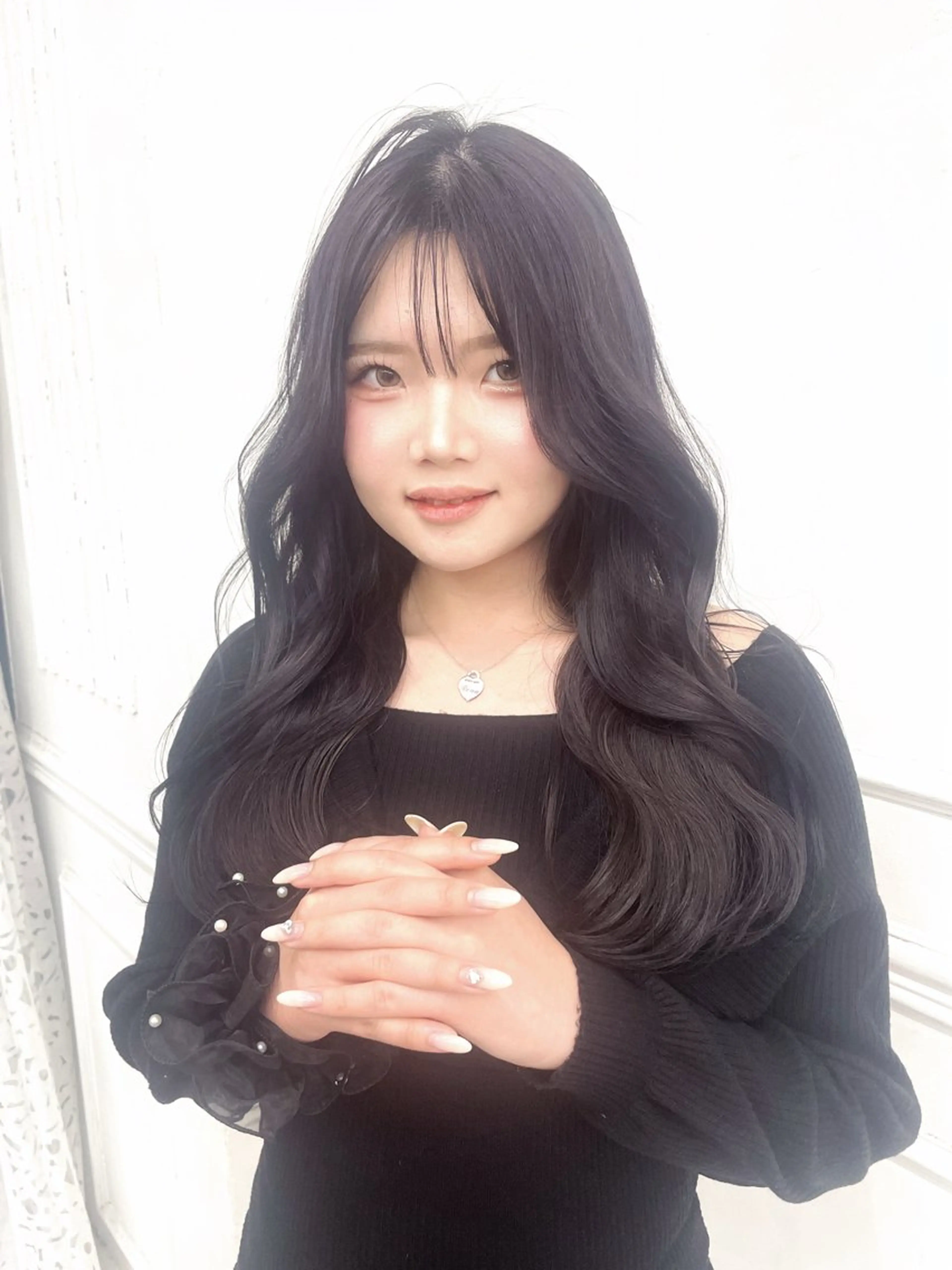 ロング パープルカラー ヘアカラー MaisonHALU さくらのヘアスタイル