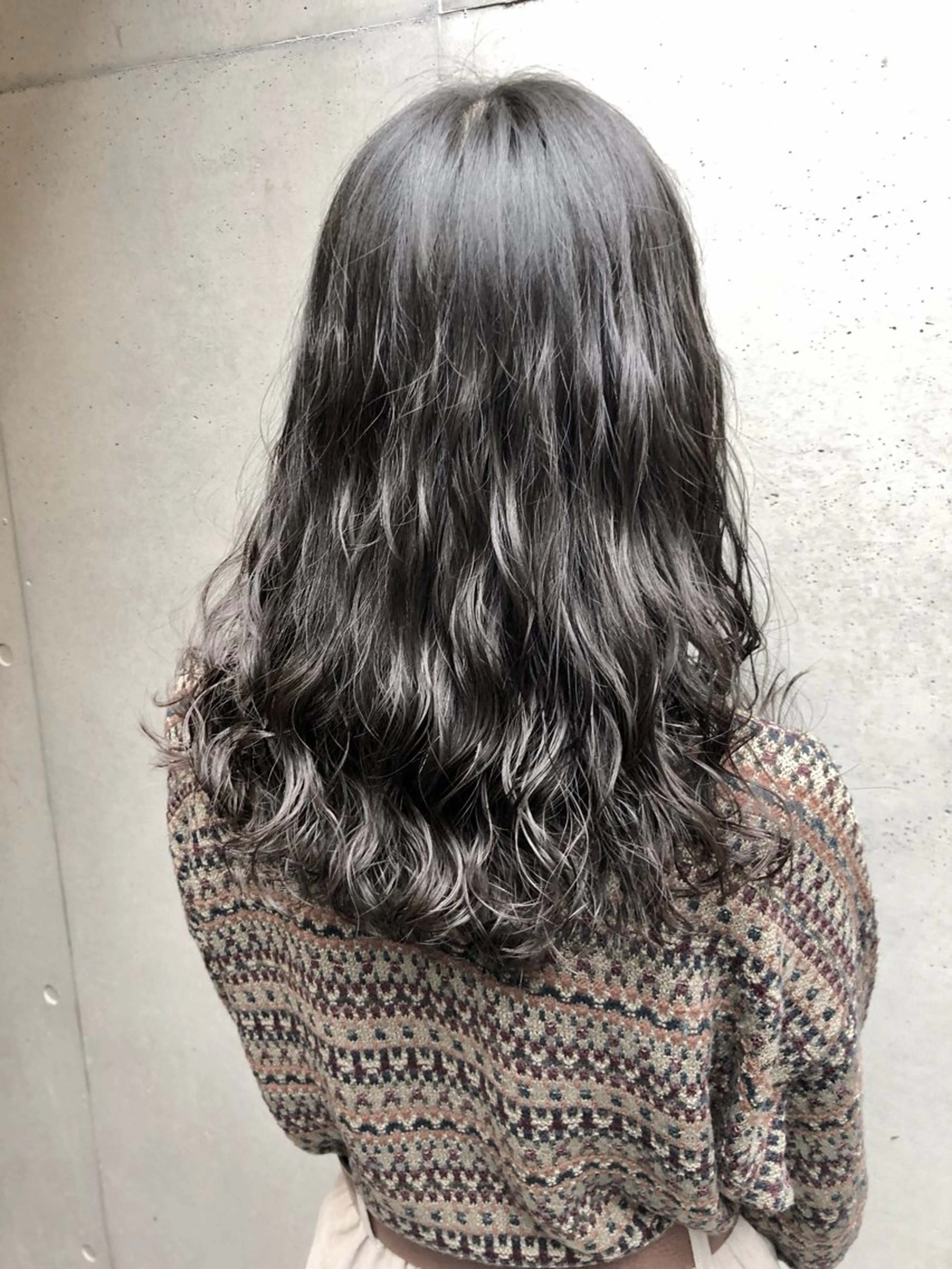 セミロング カラー パーマ akane/ベージュ /オリーブ/ブラウンのヘアスタイル