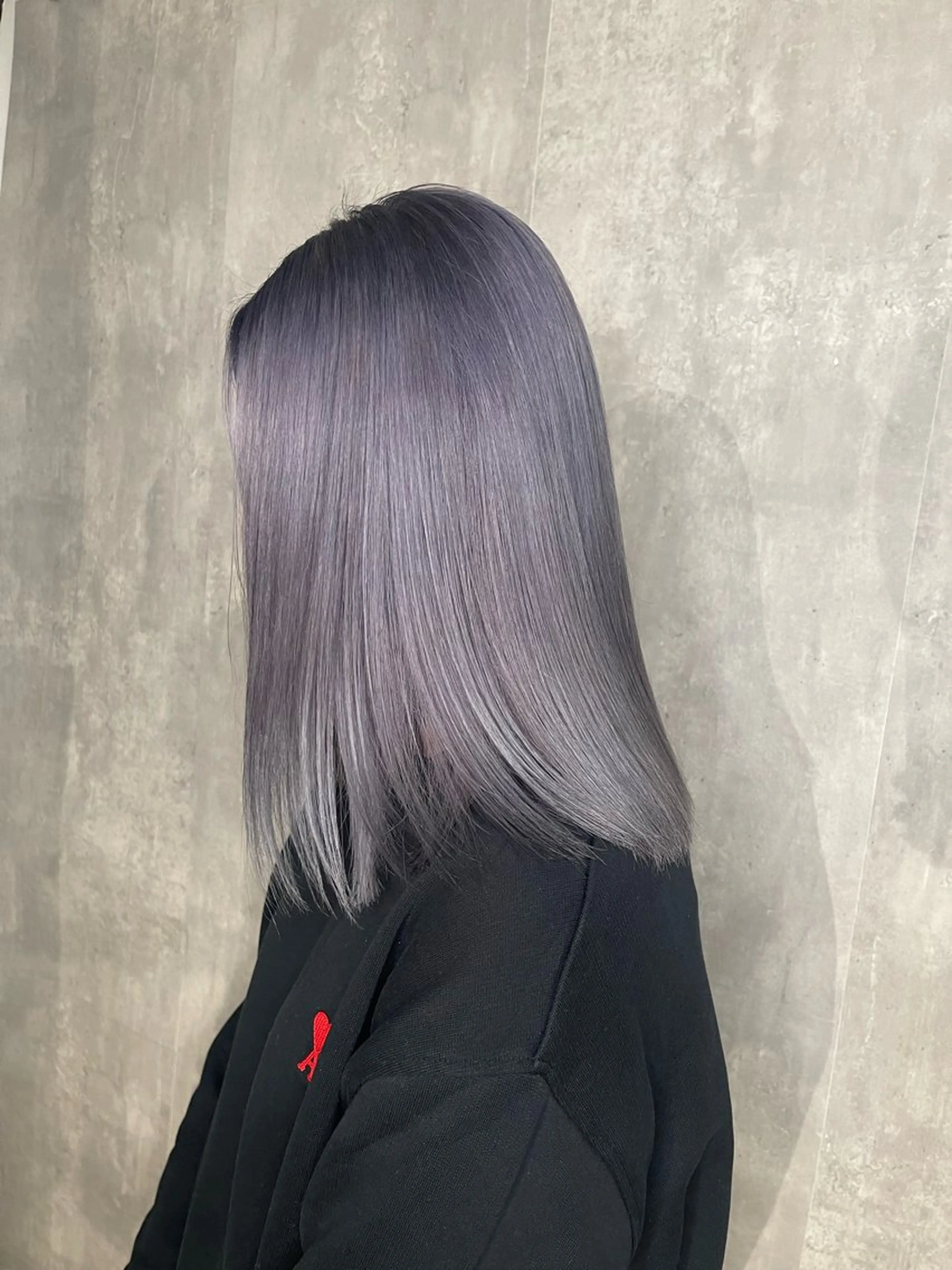 セミロング カラー ブリーチ ハイトーンカラー ムラ修正/ ハイトーン💖Riaのヘアスタイル