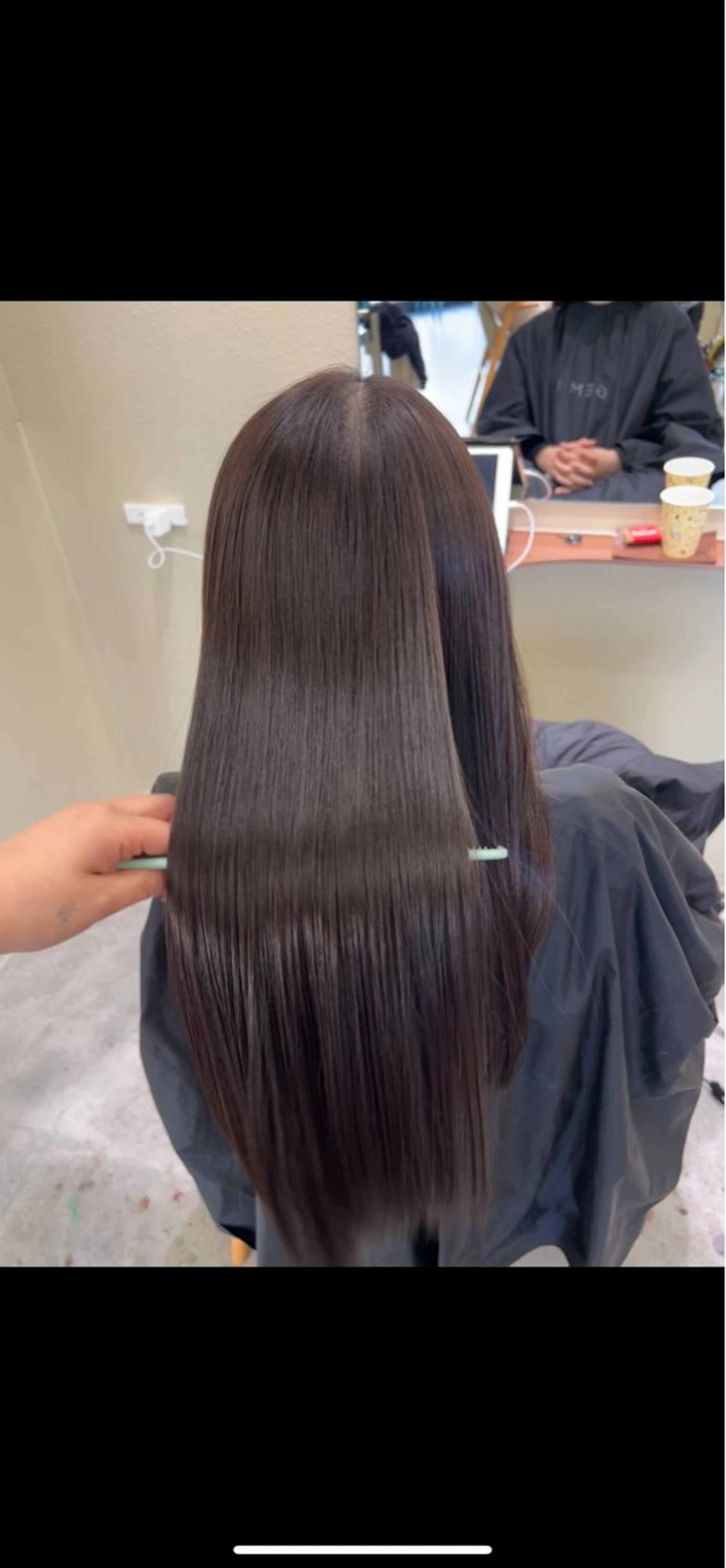 ロング 縮毛矯正 GEM lit所属・メ イのヘアスタイル