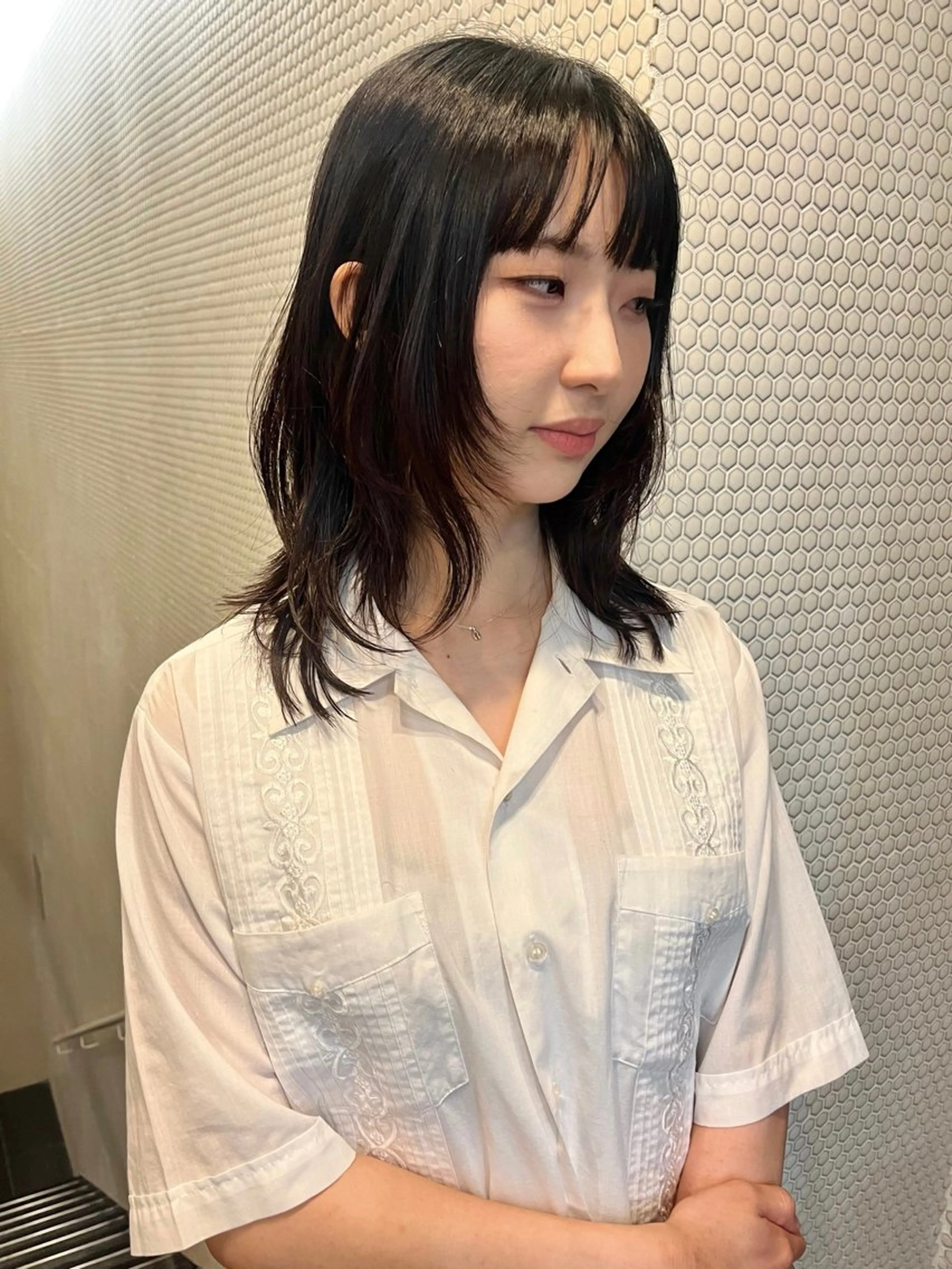 ミディアム レイヤーカット カット レイヤー/暖色/ 髪質改善/永礼芳果のヘアスタイル