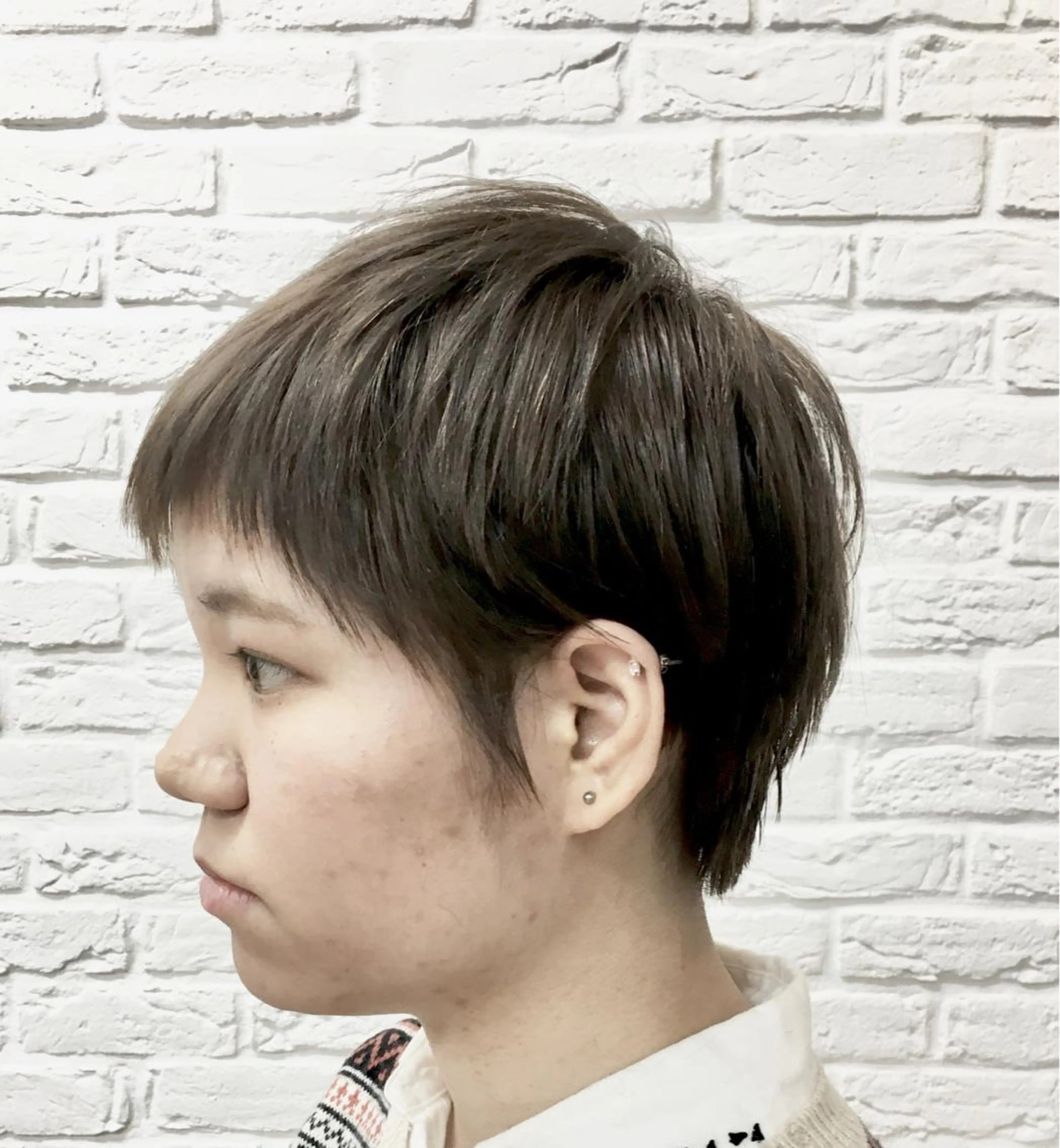 ショート カラー ベリーショート ダークグレー ショートヘア 山口 悟のヘアスタイル