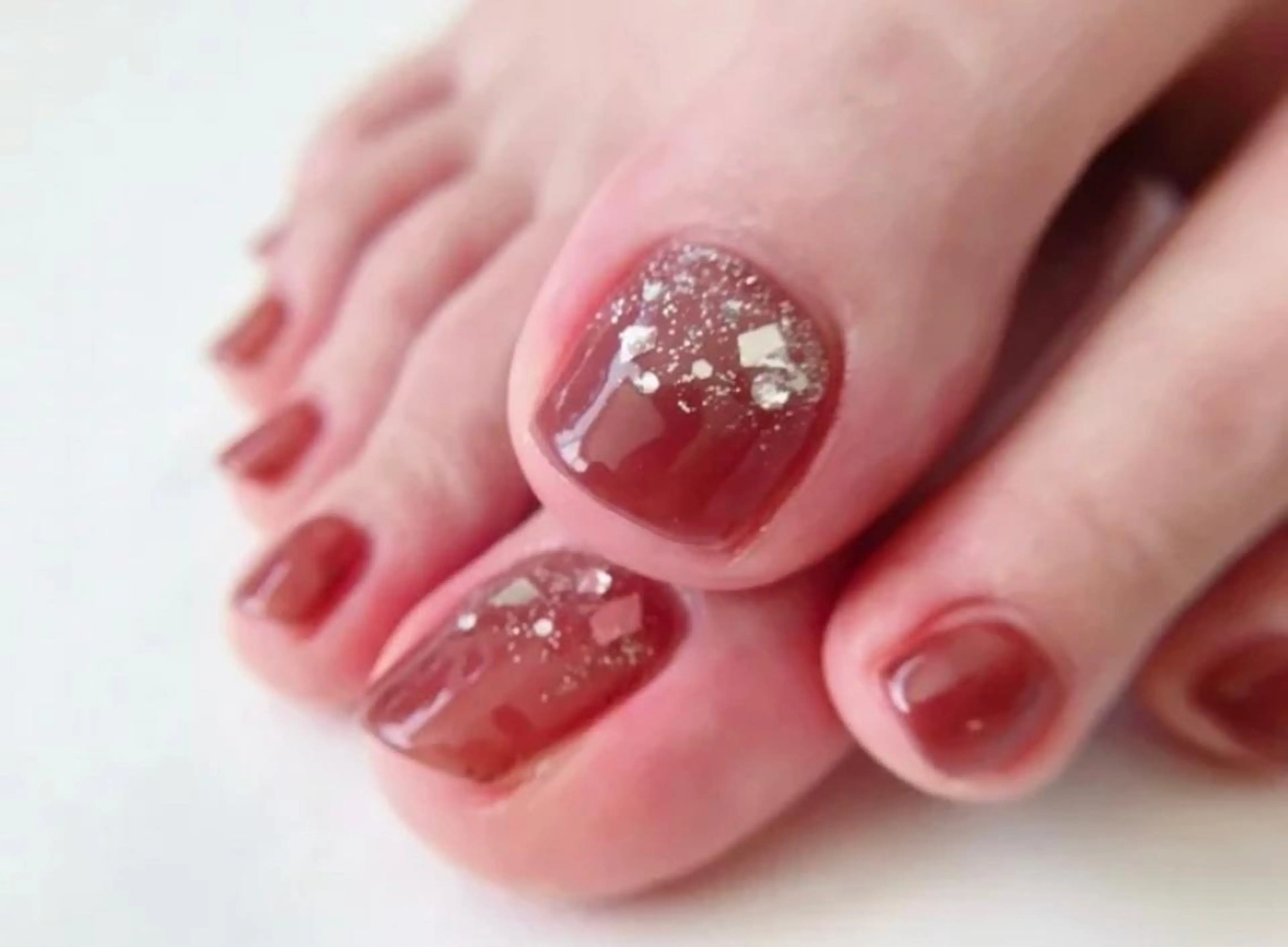 【フット・オフなし】親指アート付　　フットワンカラー➕親指アートの写真