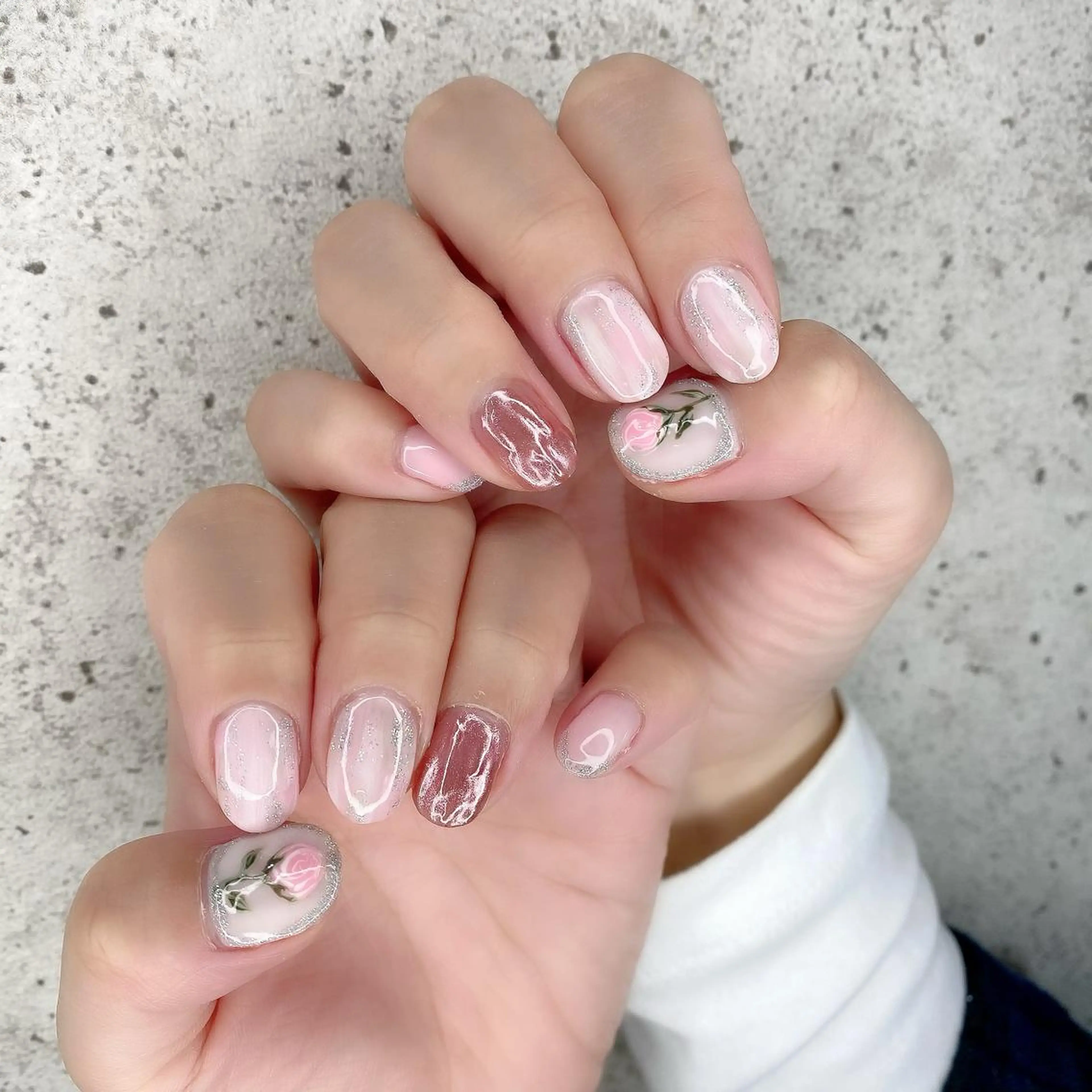 ショート カラー パーマ ヘアアレンジ メンズ キッズ ネイル マツエク・マツパ ハンドネイル Salon Ｋのネイルデザイン