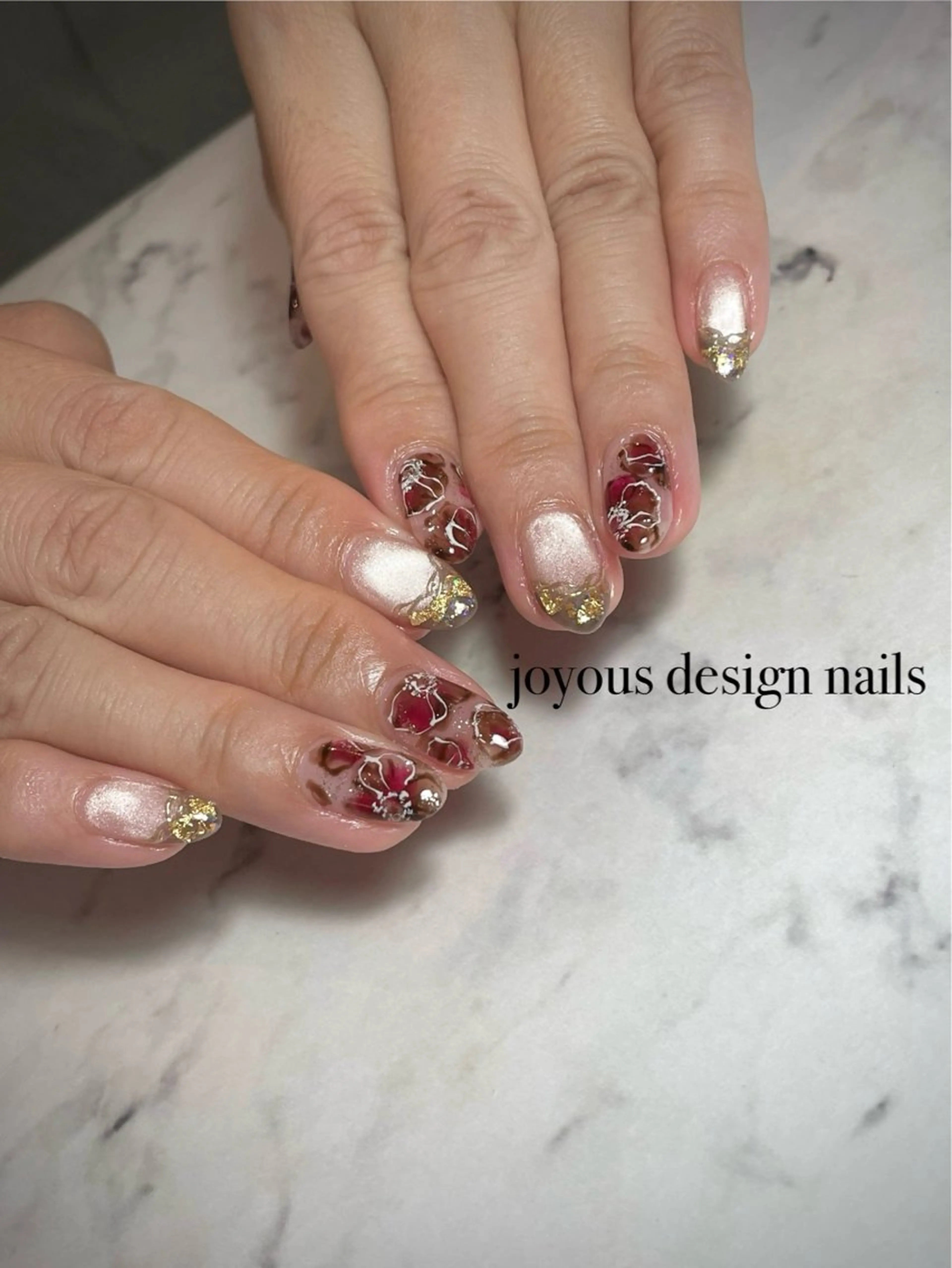 ネイル アートネイル フラワーネイル ニュアンスネイル ハンドネイル jdn kayokoのネイルデザイン