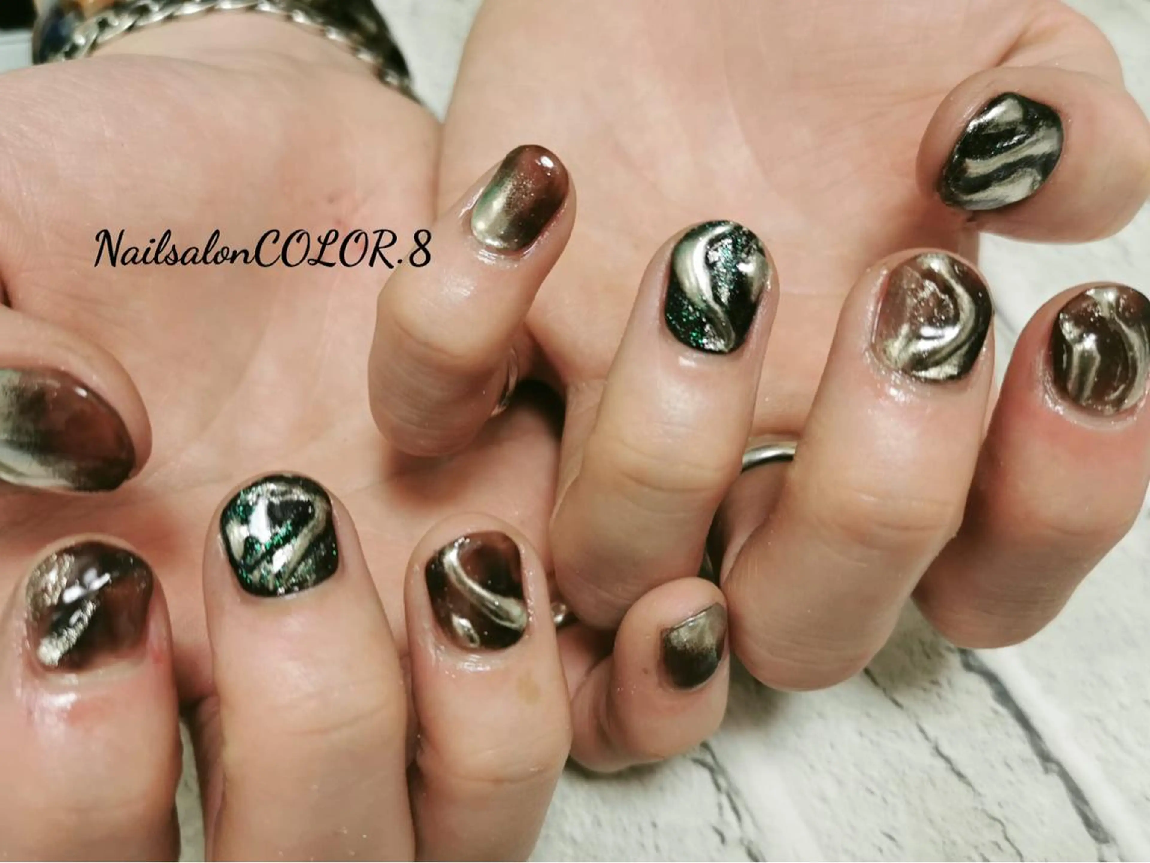 メンズ ネイル ネイルサロンカラーエイト所属・color.8 AYAのネイルデザイン