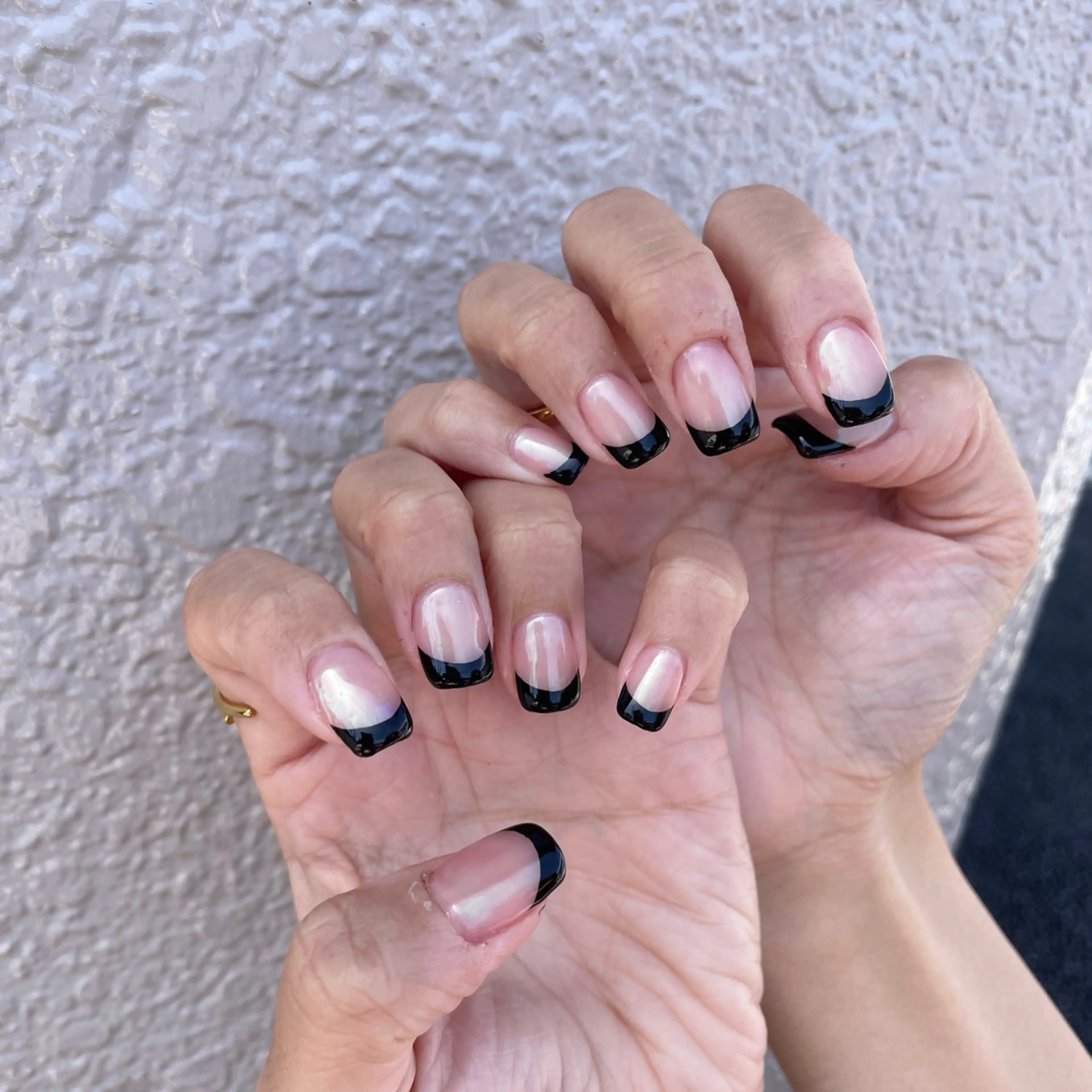 ネイル オーロラネイル フレンチネイル ショートネイル シンプルネイル 春ネイル ハンドネイル acs.n所属・ネイル，耳つぼ 風間すみれのその他イメージ