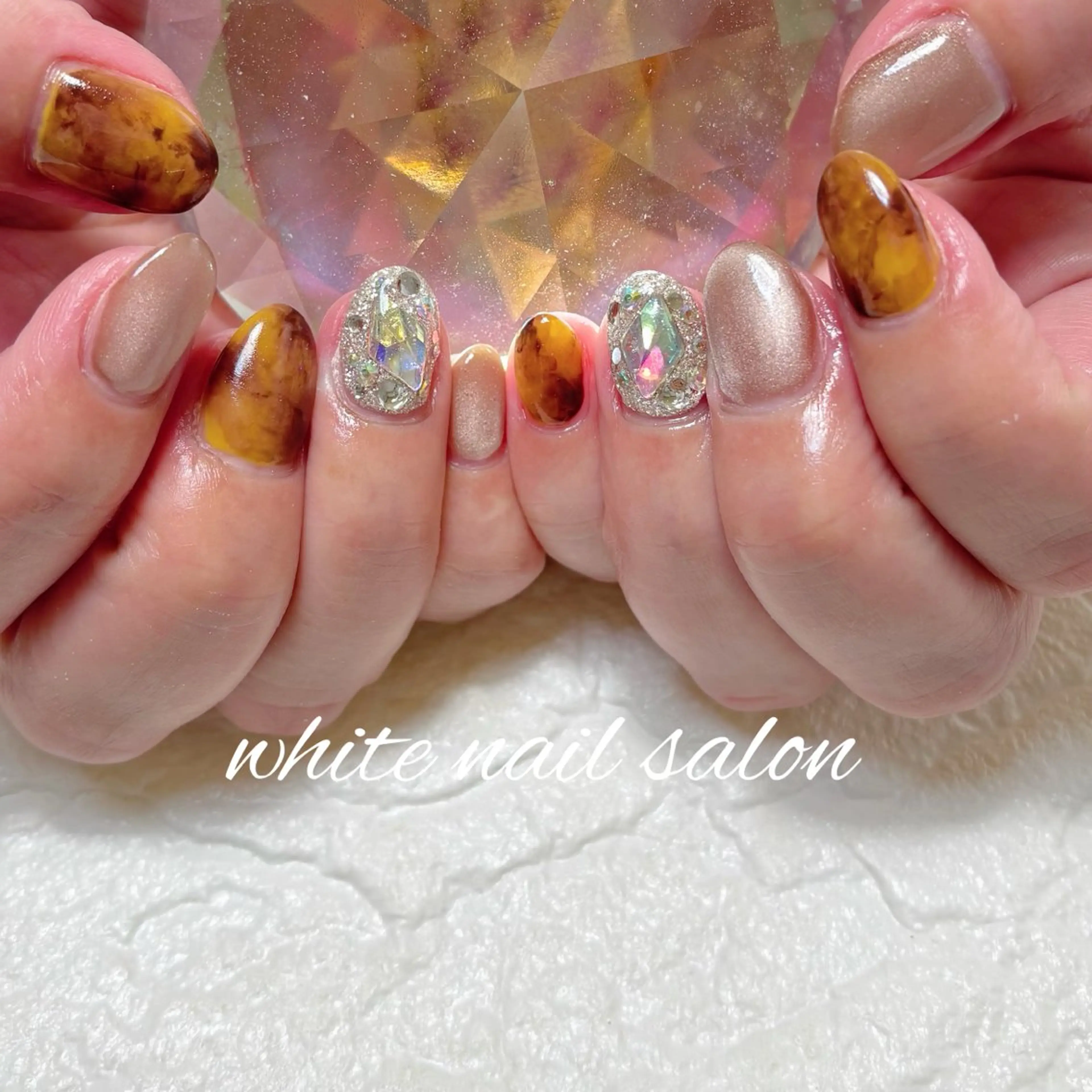 ネイル フットネイル 持ち込み ハンドネイル white nail salonのネイルデザイン