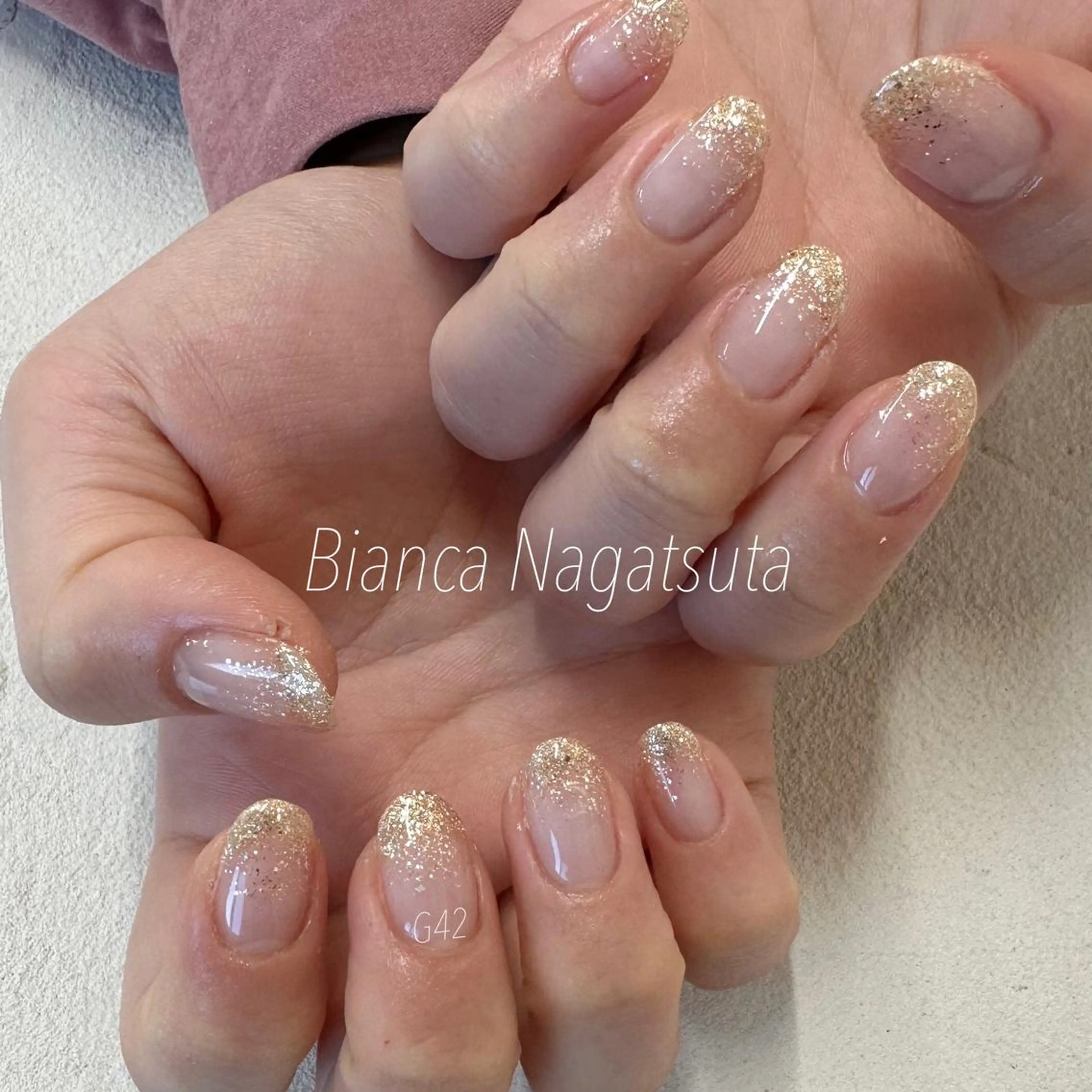 ネイル グラデーション ラメ(グリッター) ラメグラデーション Bianca🦋 AIRAのネイルデザイン
