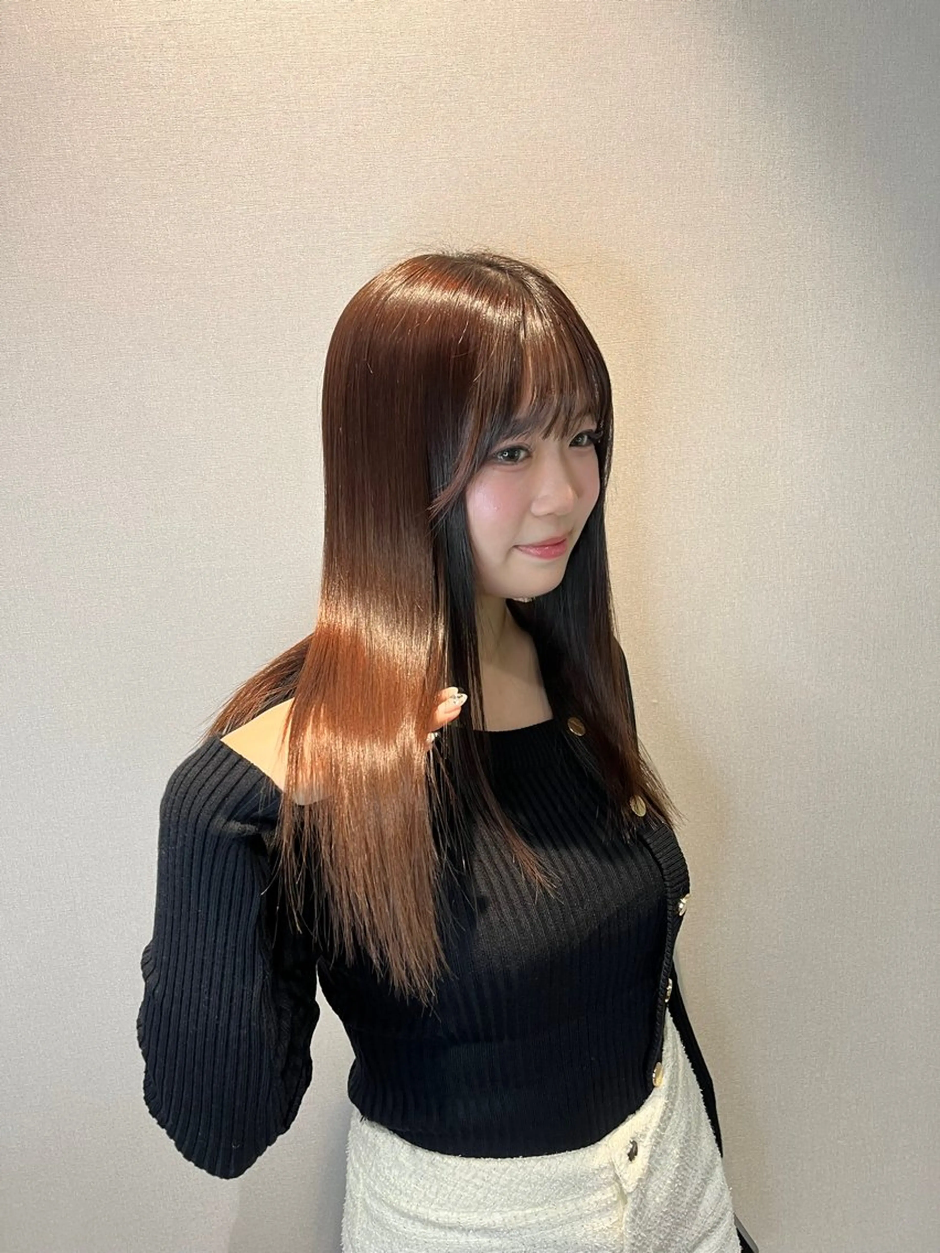 セミロング 髪質改善/shuki 韓国/代表取締役のヘアスタイル