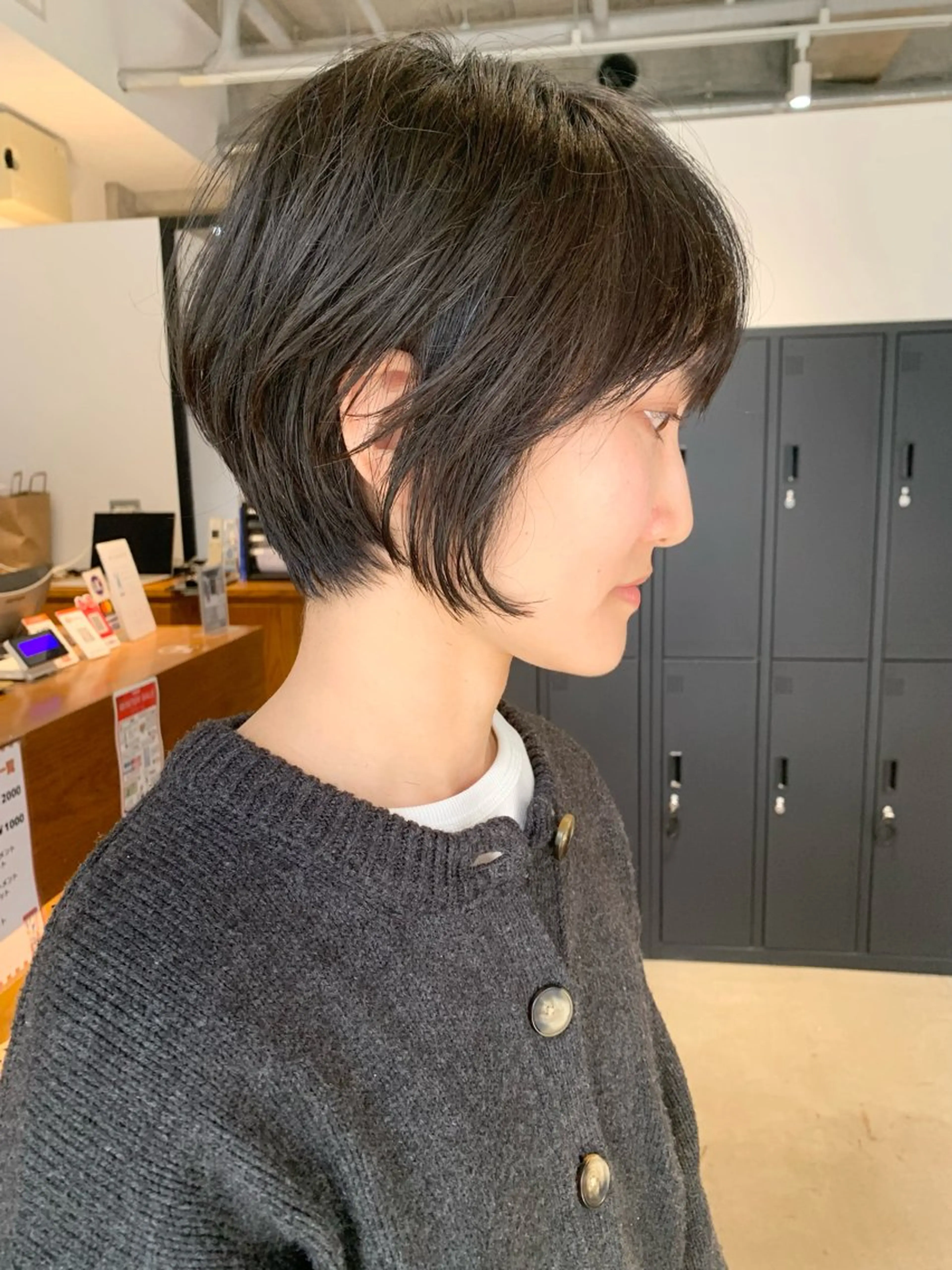 セミロング カラー ボブパーマ 艶カラー/横山大樹のヘアスタイル