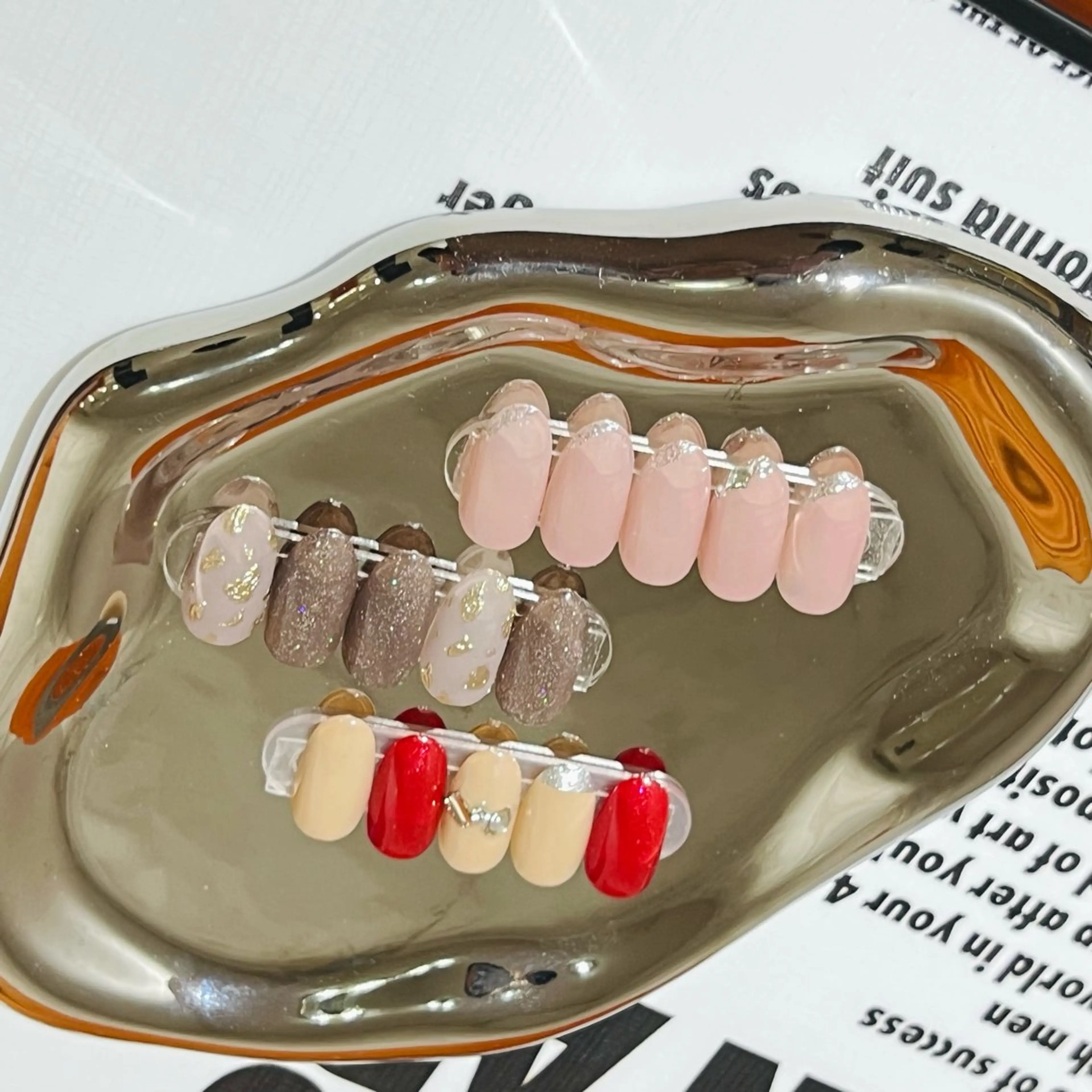 ネイル アートネイル フラッシュネイル フレンチネイル ジェルネイル ガラスフレンチ You&Me Yukiのネイルデザイン