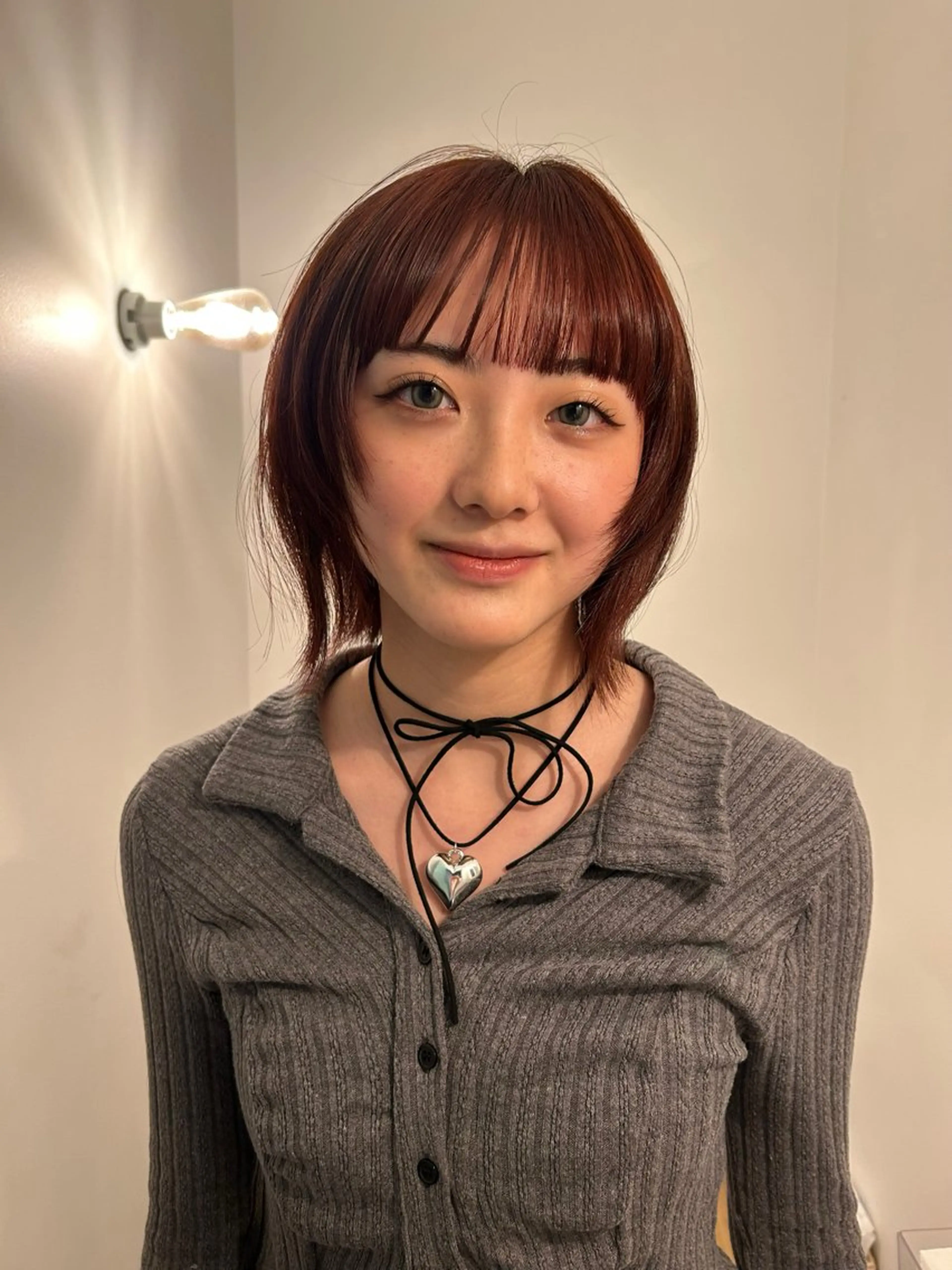 ショート オレンジブラウン ano @anomukuiのヘアスタイル