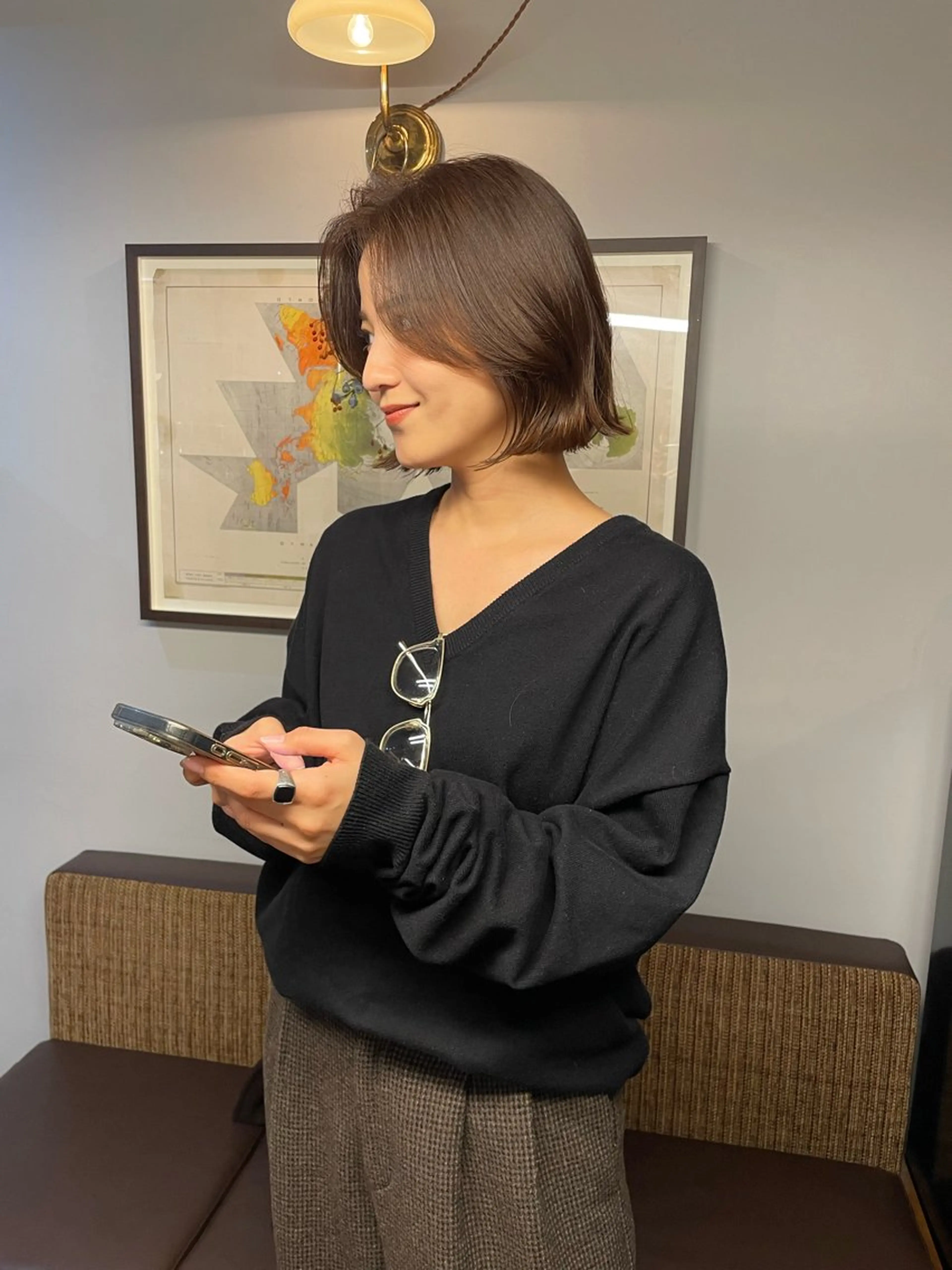 ショート カラー カット ヘアカラー トリートメント TO C所属・ボブ/ミディアム RIONAのヘアスタイル