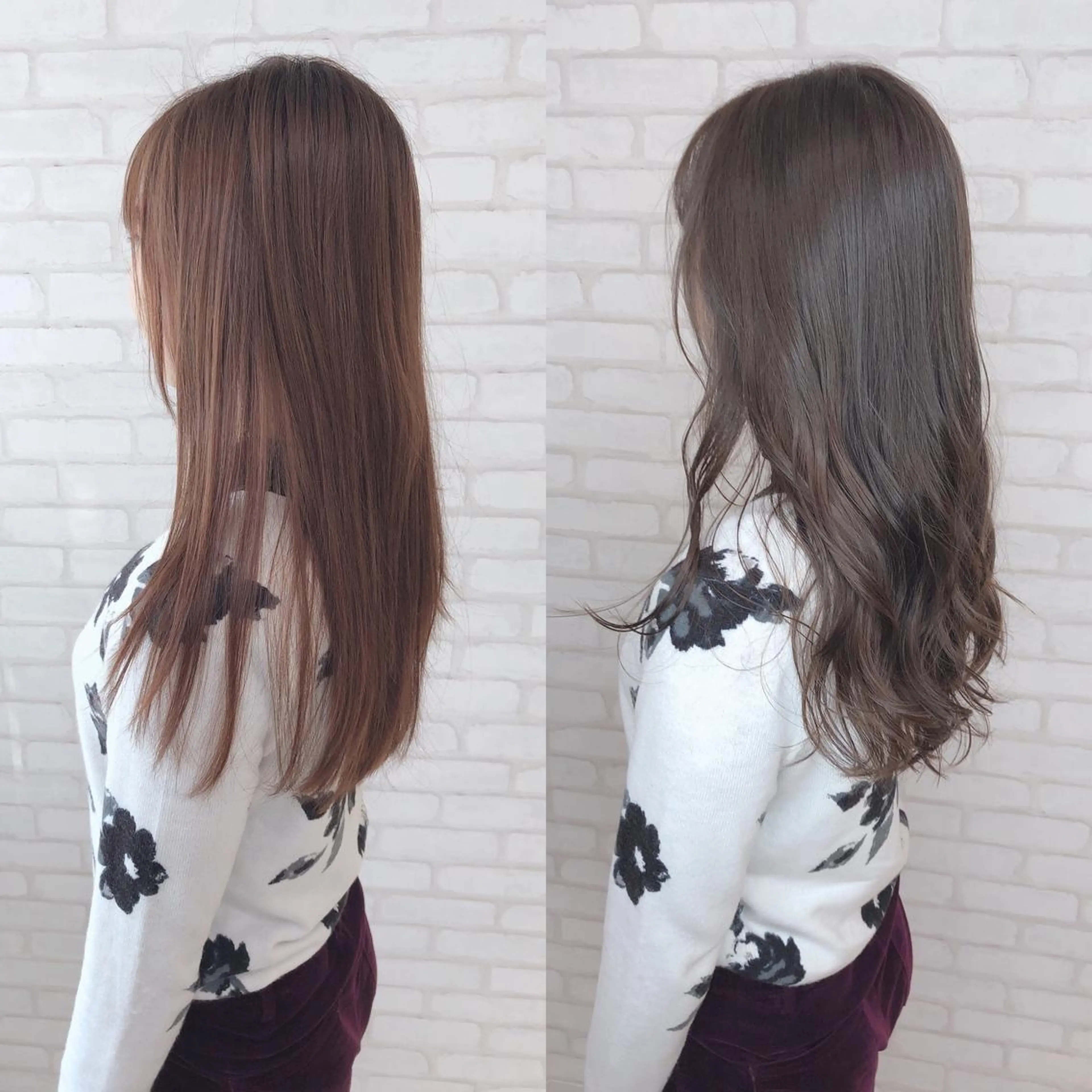 ロング カラー アビリタ 警固のヘアスタイル