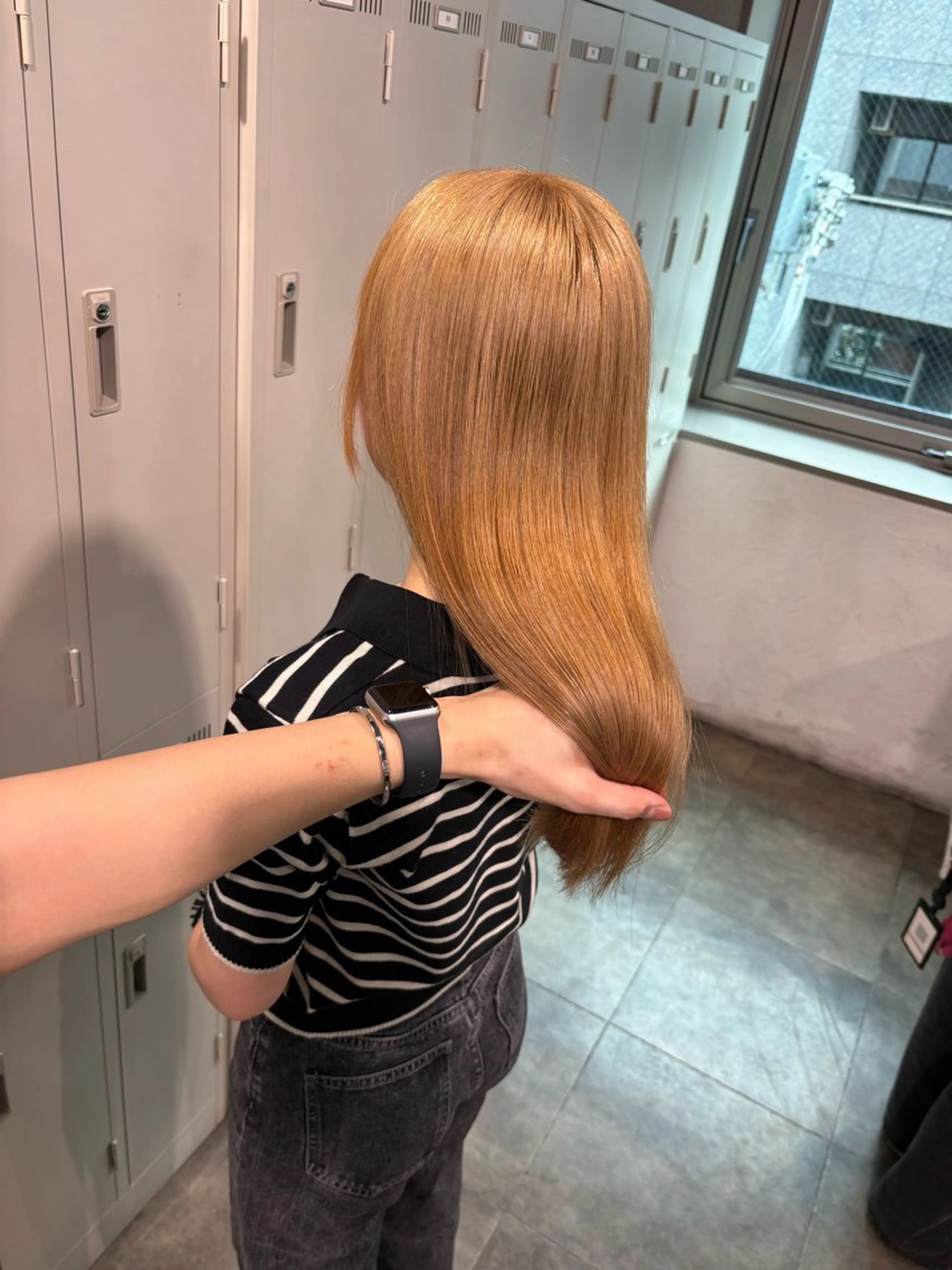 ロング カラー ヘアカラー トリートメント ヘッドスパ ヘアセット ベージュカラー💖 やすひろのヘアスタイル
