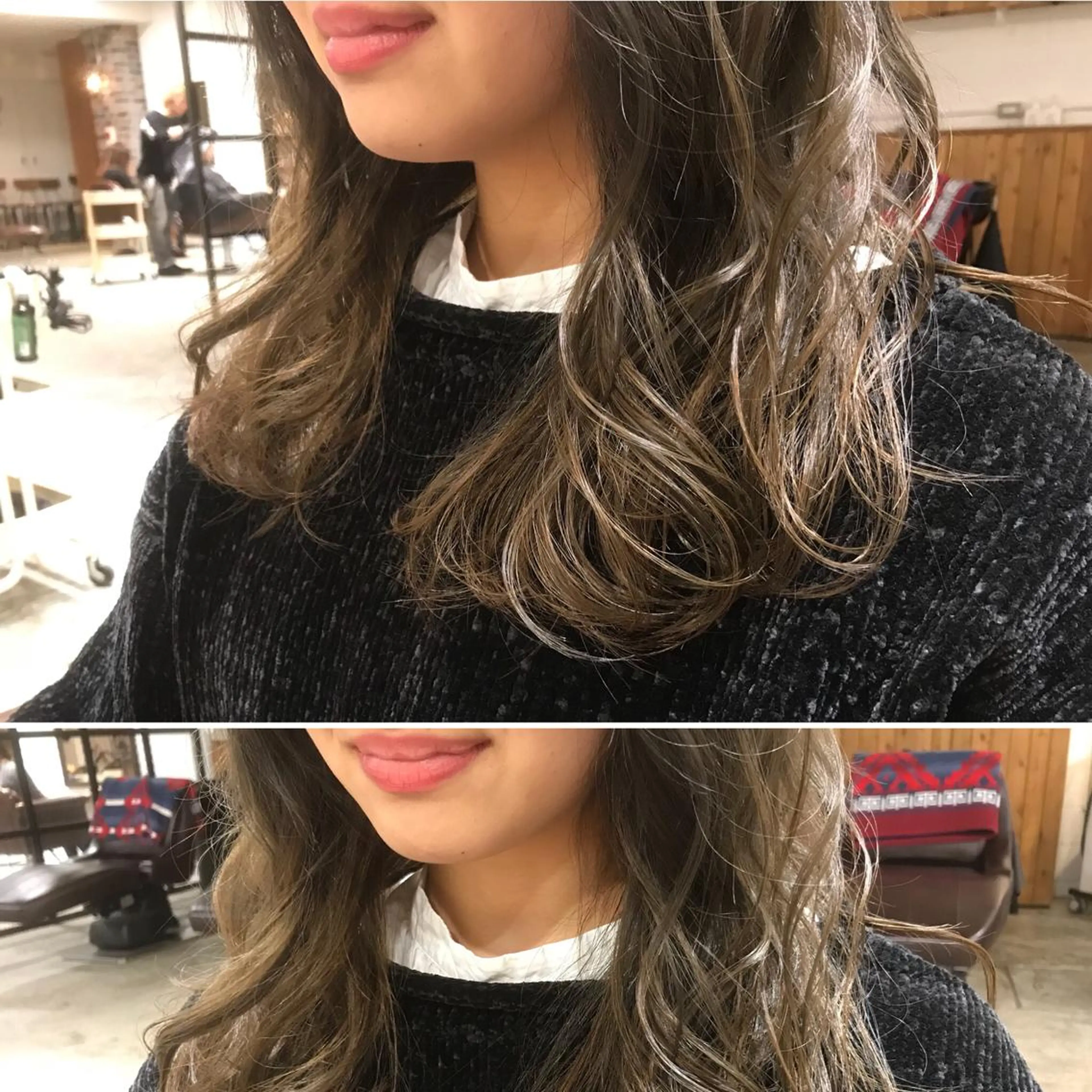 ロング カラー アッシュ ベージュカラー ブリーチ 竹嶌 健吾のヘアスタイル