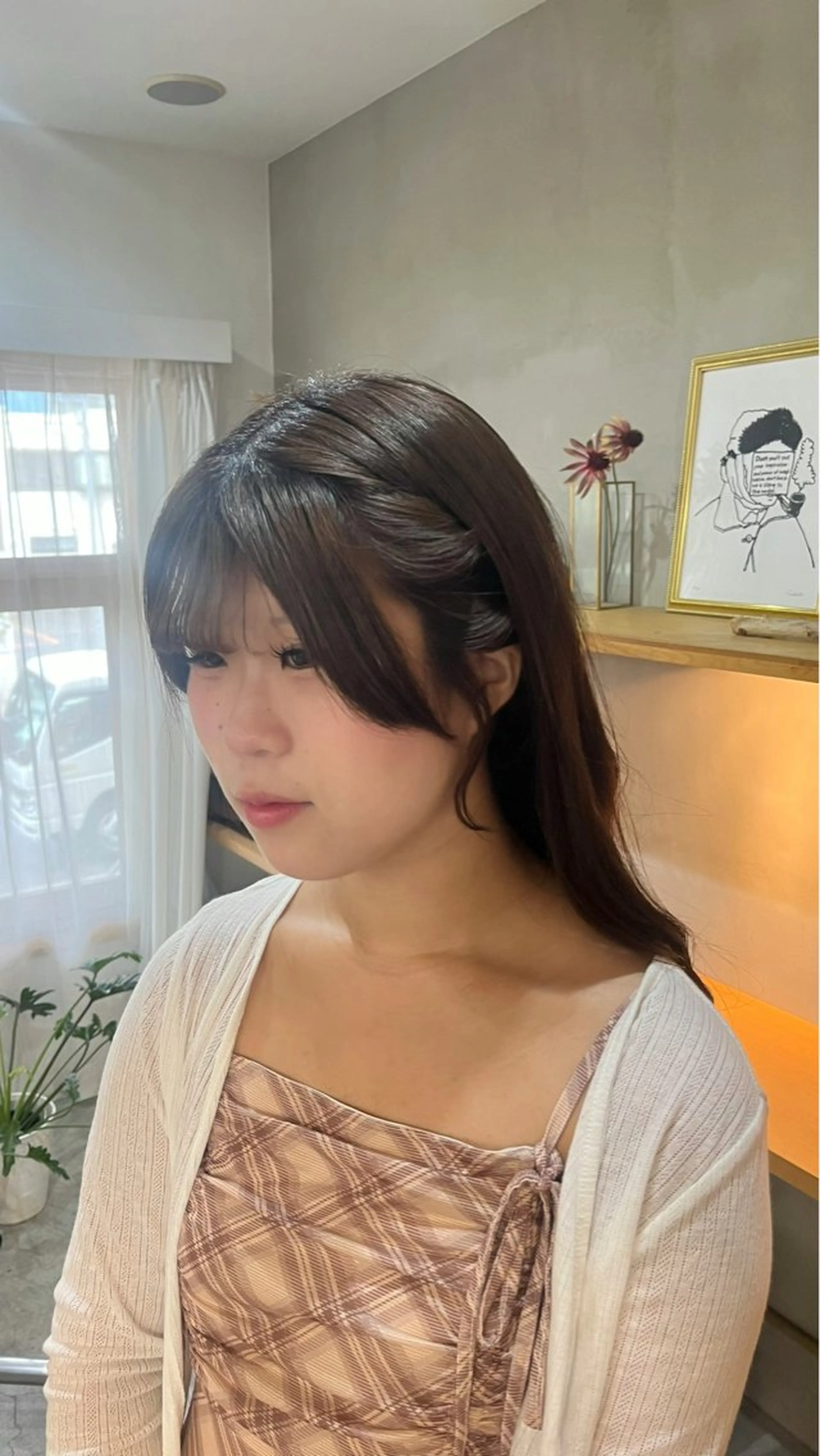 ロング ヘアアレンジ ハーフアップ 中尾咲音 カラーモデル様募集中のヘアスタイル