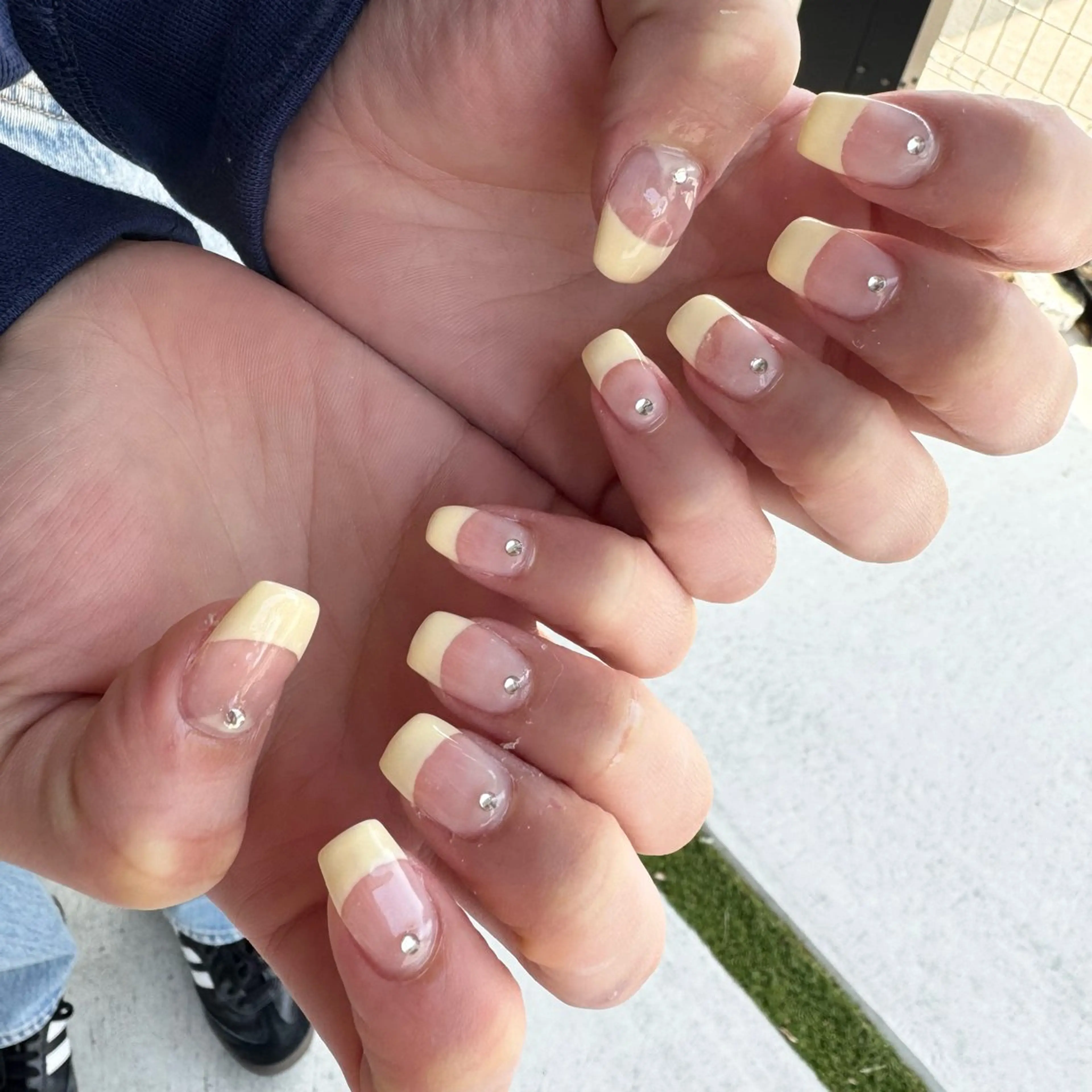 ネイル 長さ出し フレンチネイル 春ネイル MATATABI. kumiのネイルデザイン