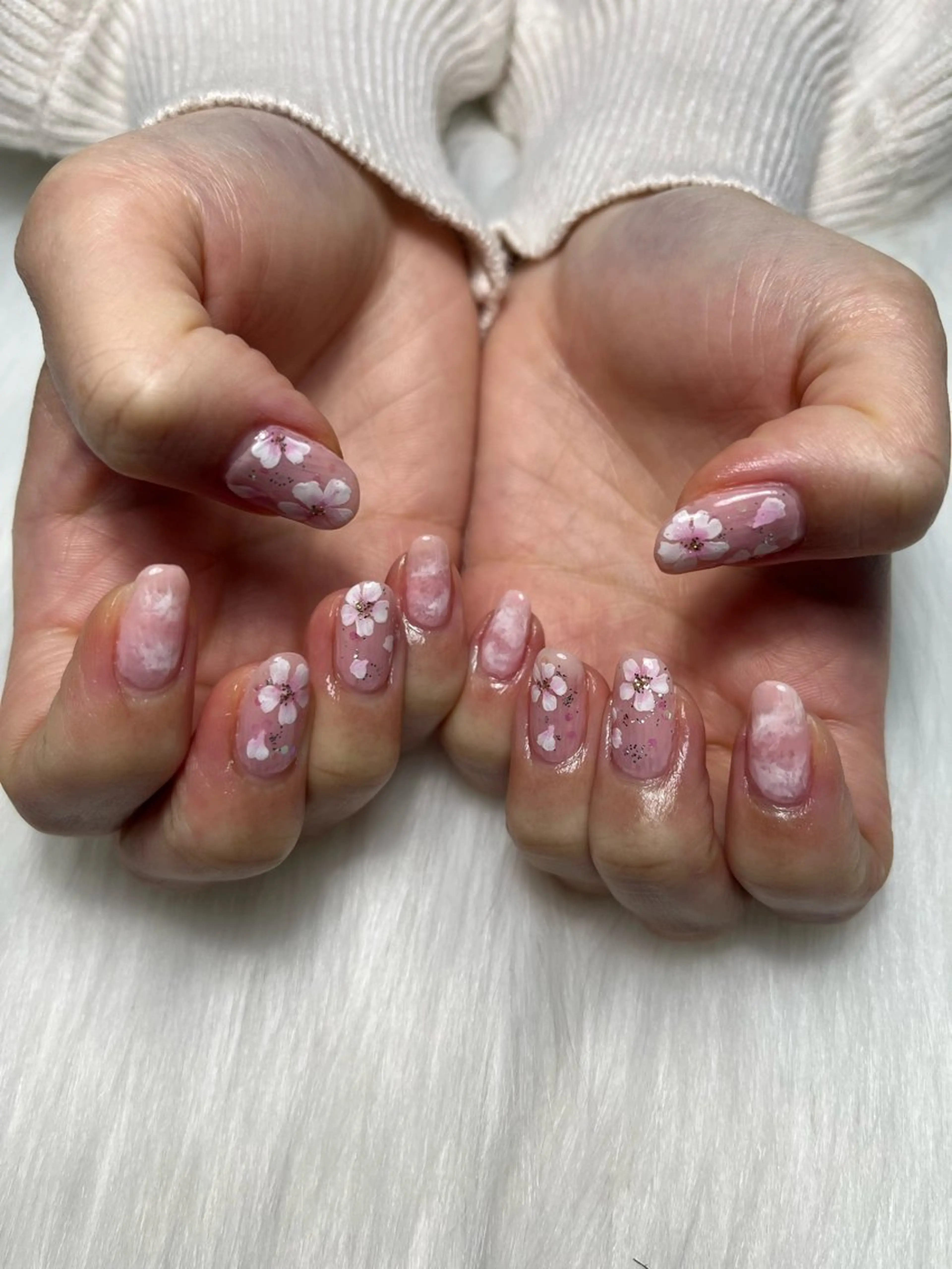 ネイル アートネイル フラワーネイル ハンドネイル Nail salon Hanakoのネイルデザイン