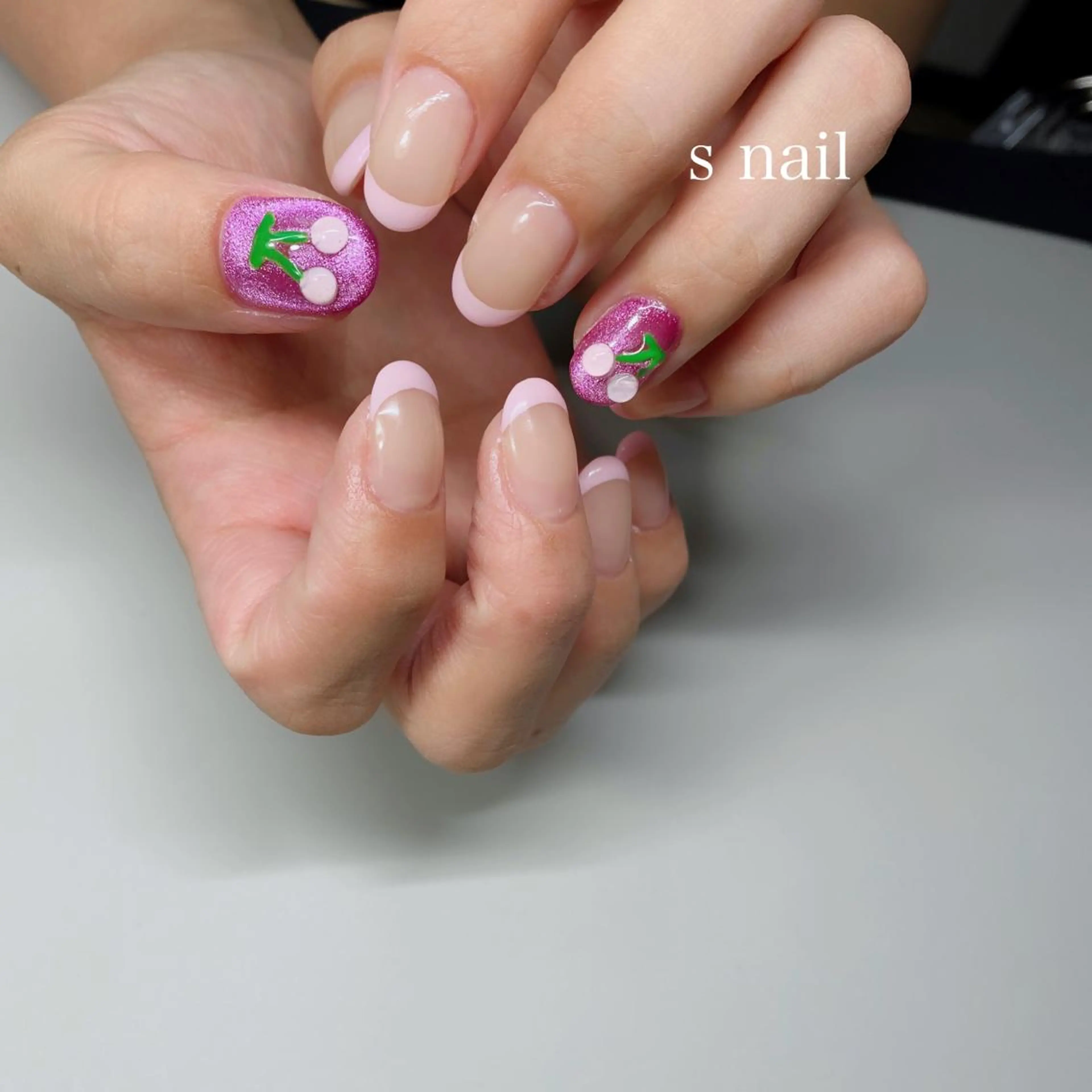 ネイル フレンチネイル ハンドネイル s nail さとよしみゆきのネイルデザイン