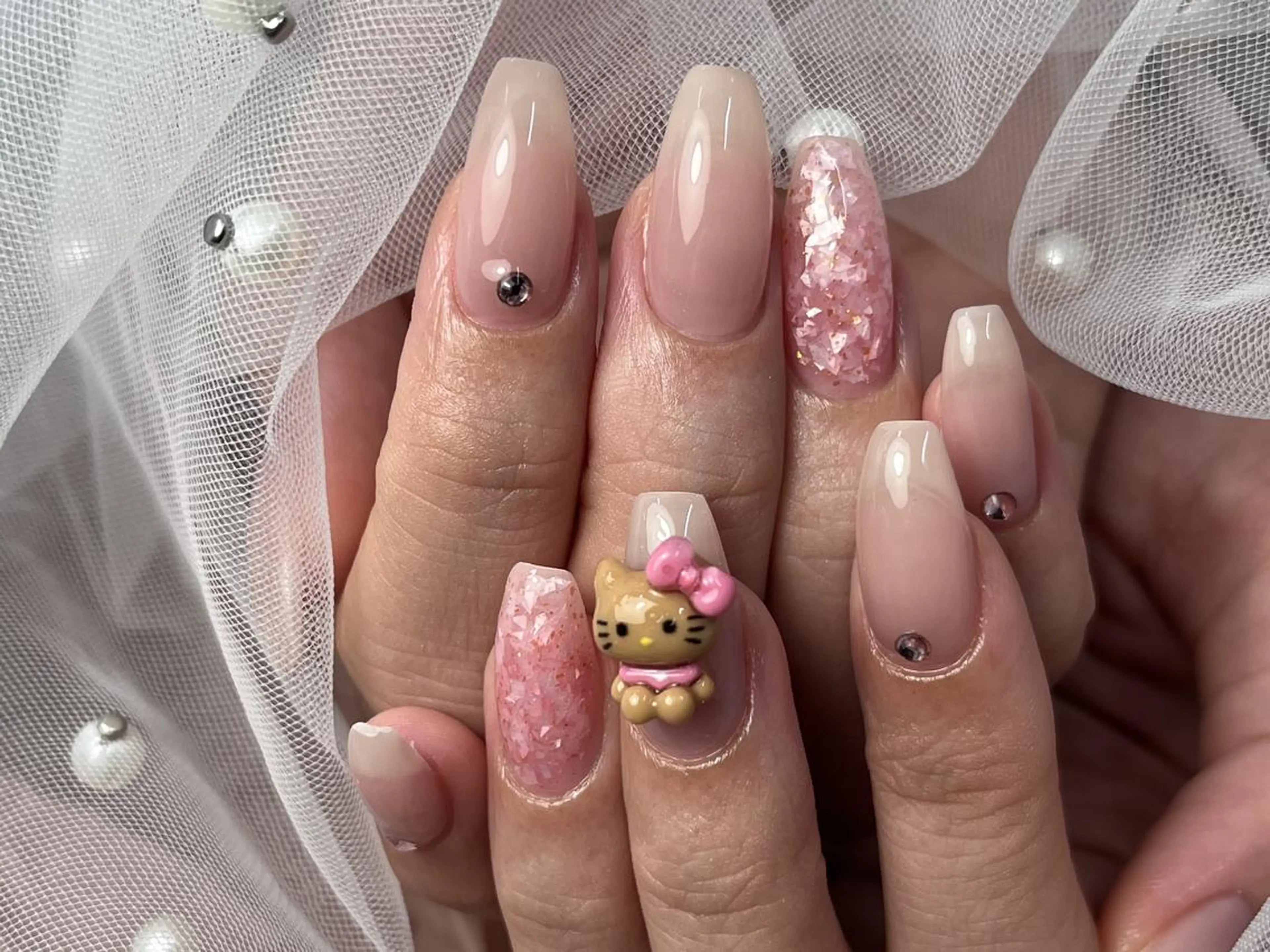 ネイル グラデーション ラメ(グリッター) ピンク ハンドネイル ToliyDeliy Nail Salonのネイルデザイン