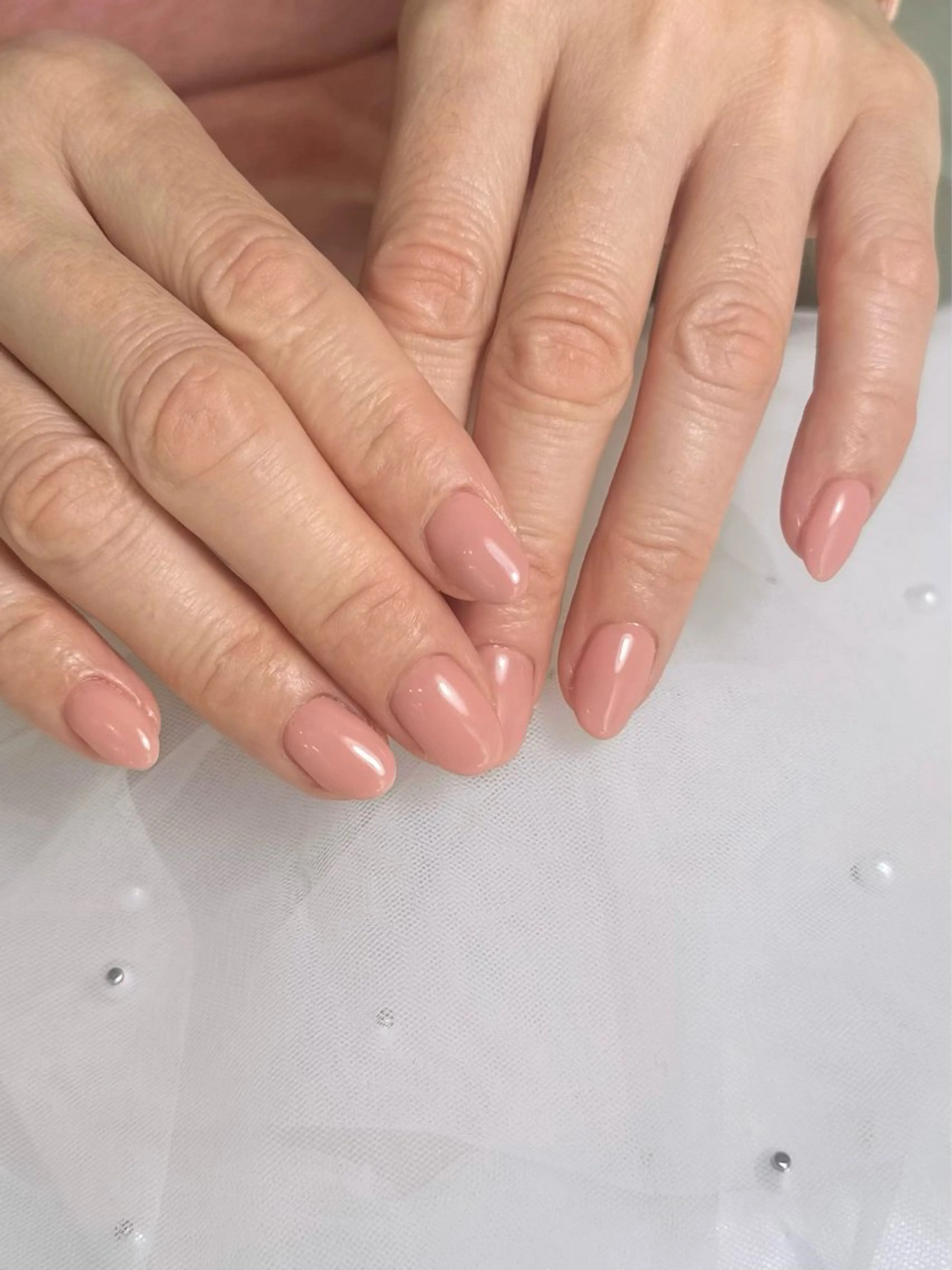 ネイル ピンク ピンクベージュ 春ネイル Monart moeのネイルデザイン