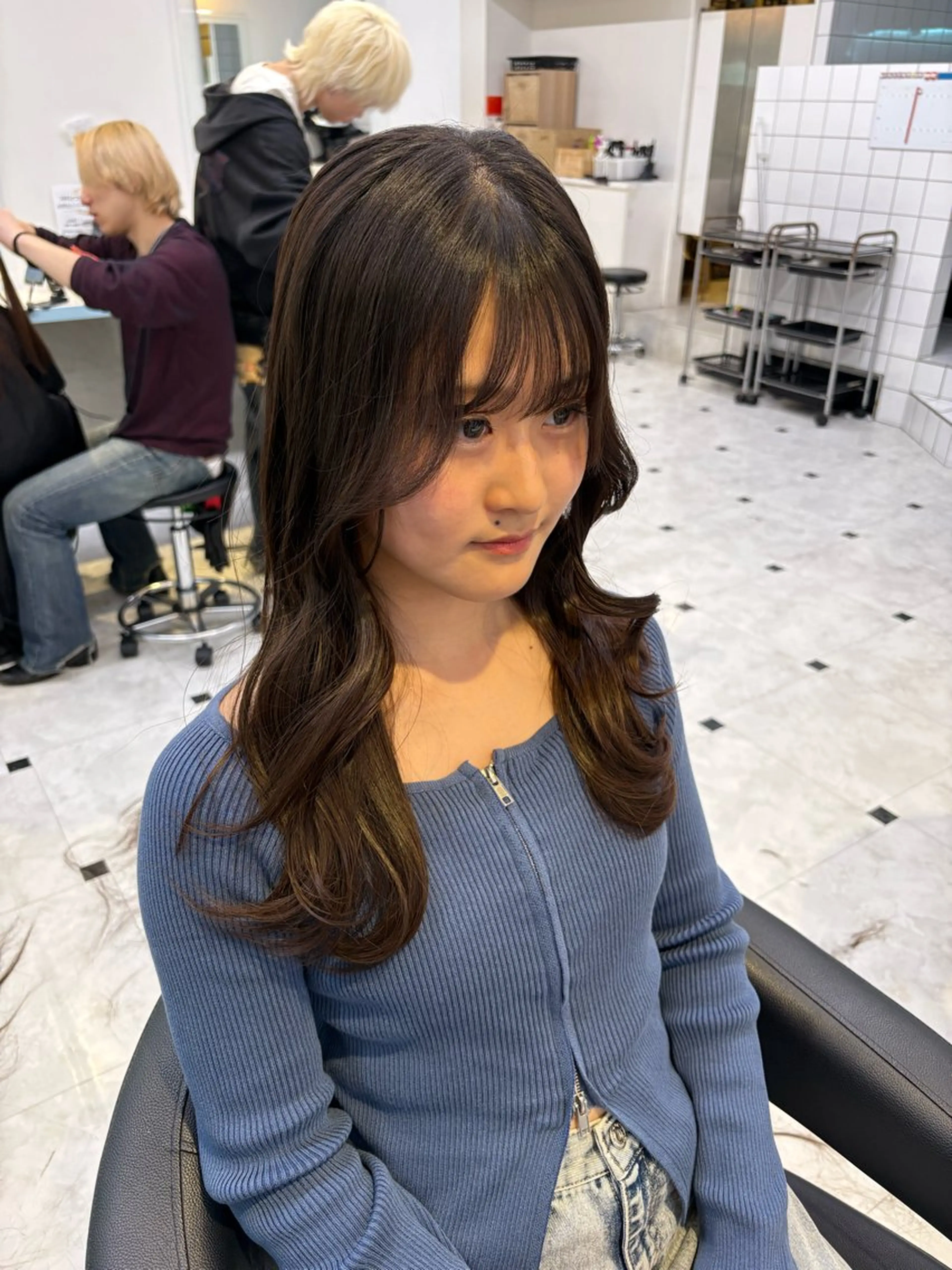 カラー カット ヘアカラー トリートメント 似合わせ💗透け感 💗うる艶カラー💗のヘアスタイル