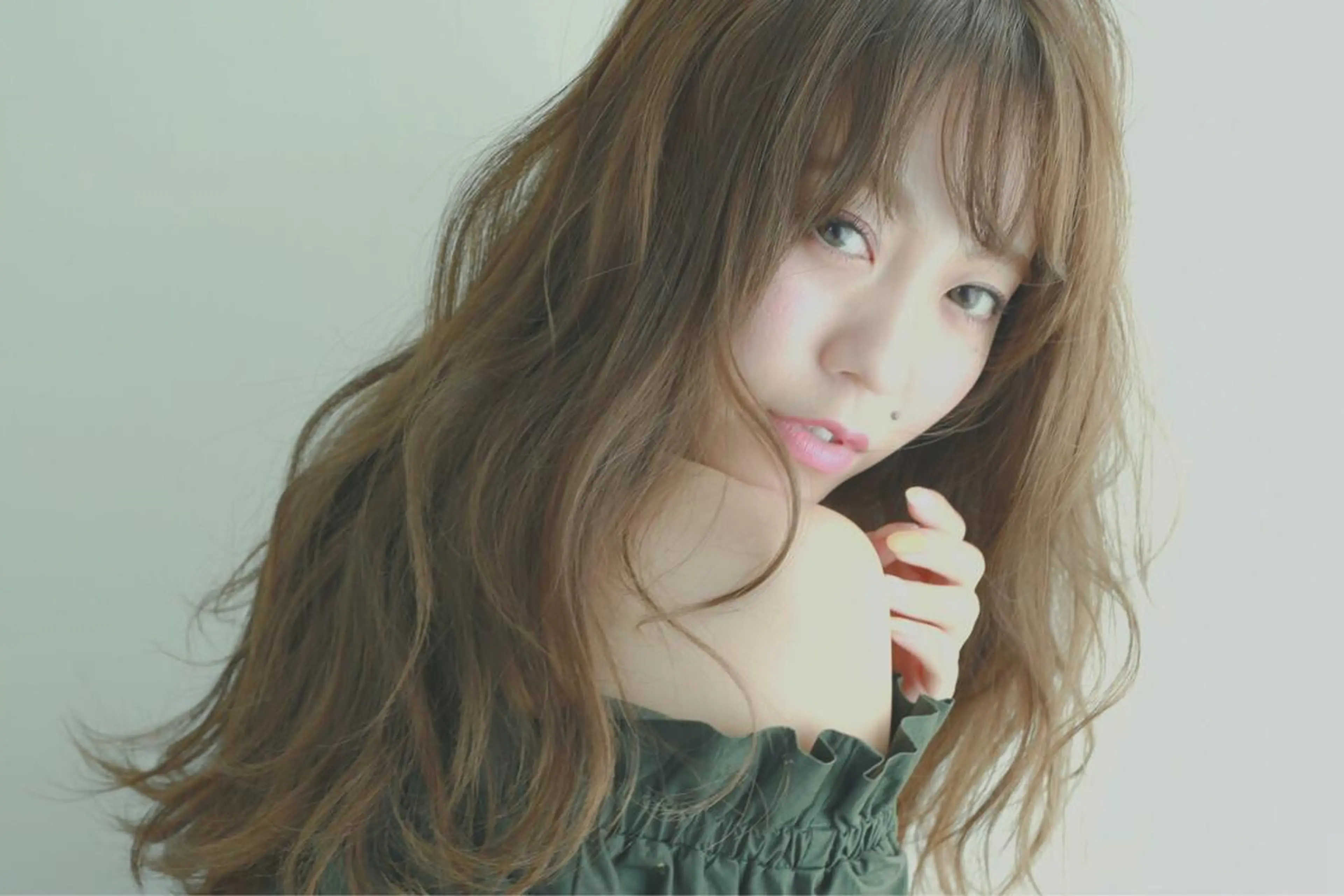 カラー パーマ ヘアアレンジ ハイライトカラー オリーブカラー 髪質改善 mihoko/ ニュアンスパーマのヘアスタイル