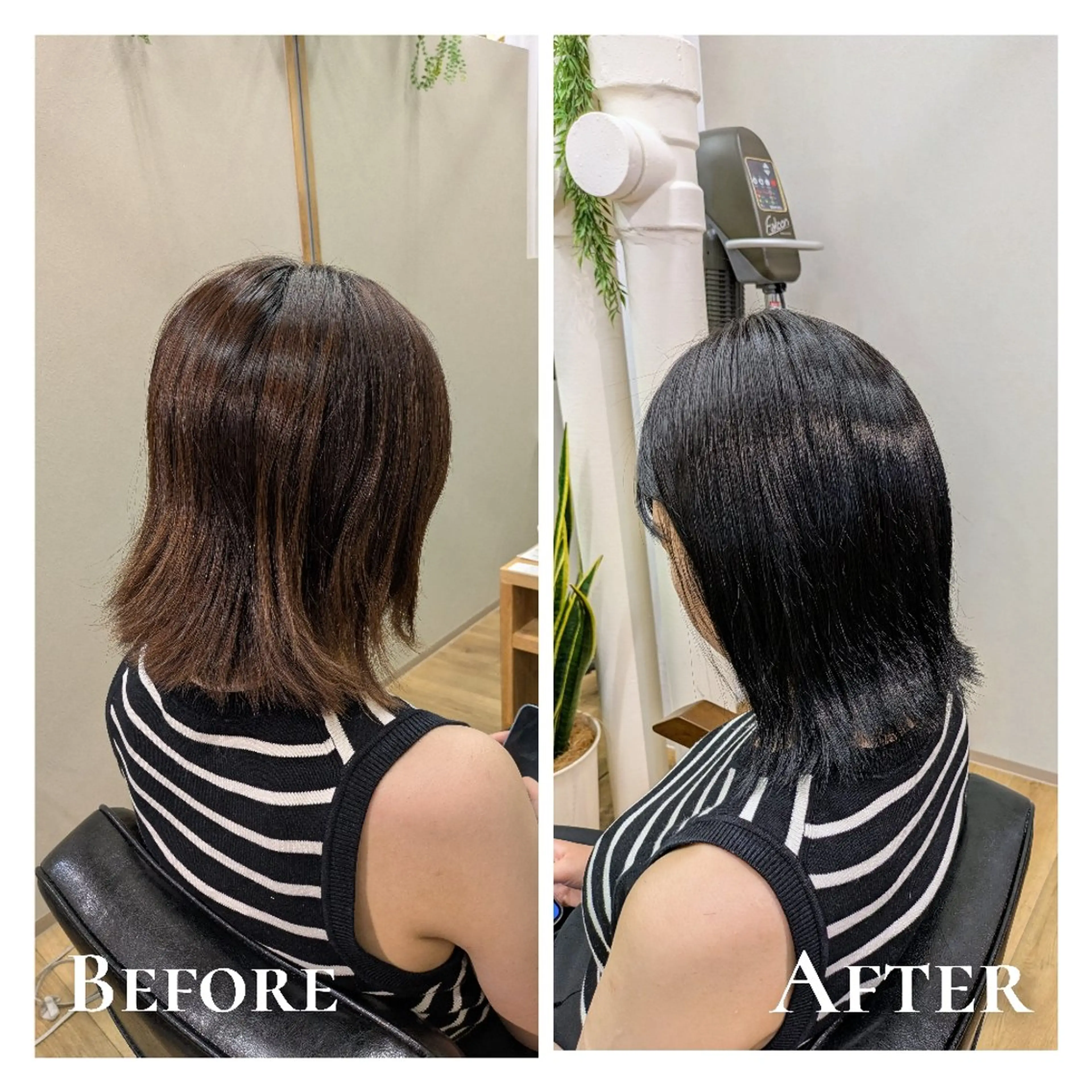 ミディアム ヘアカラー トリートメント Cafu hair Tachi所属・有馬 葵のヘアスタイル