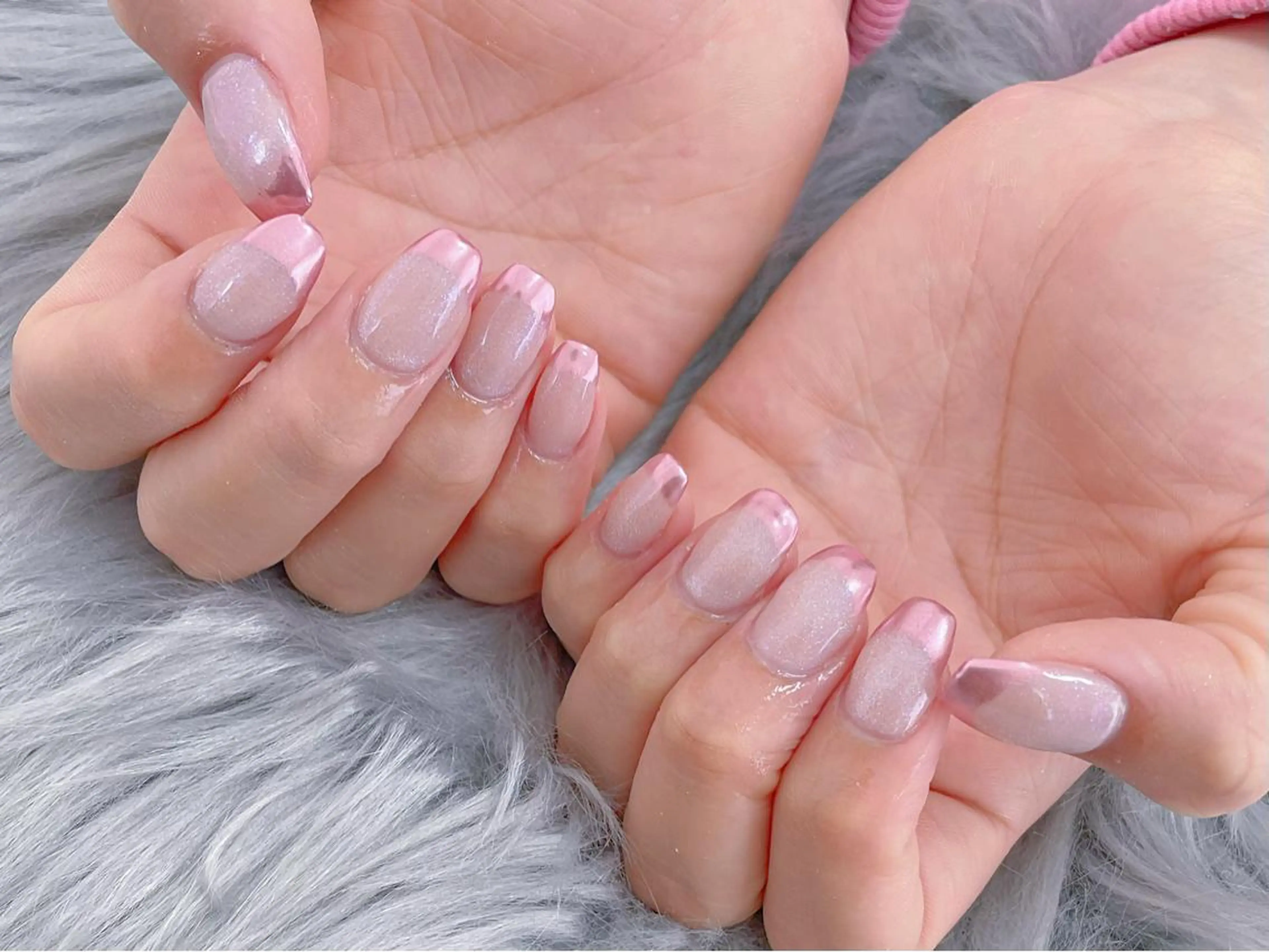 ネイル フレンチネイル 氷ネイル・うるうるネイル マグネットネイル ミラーネイル スカルプネイル Nina's nailのネイルデザイン