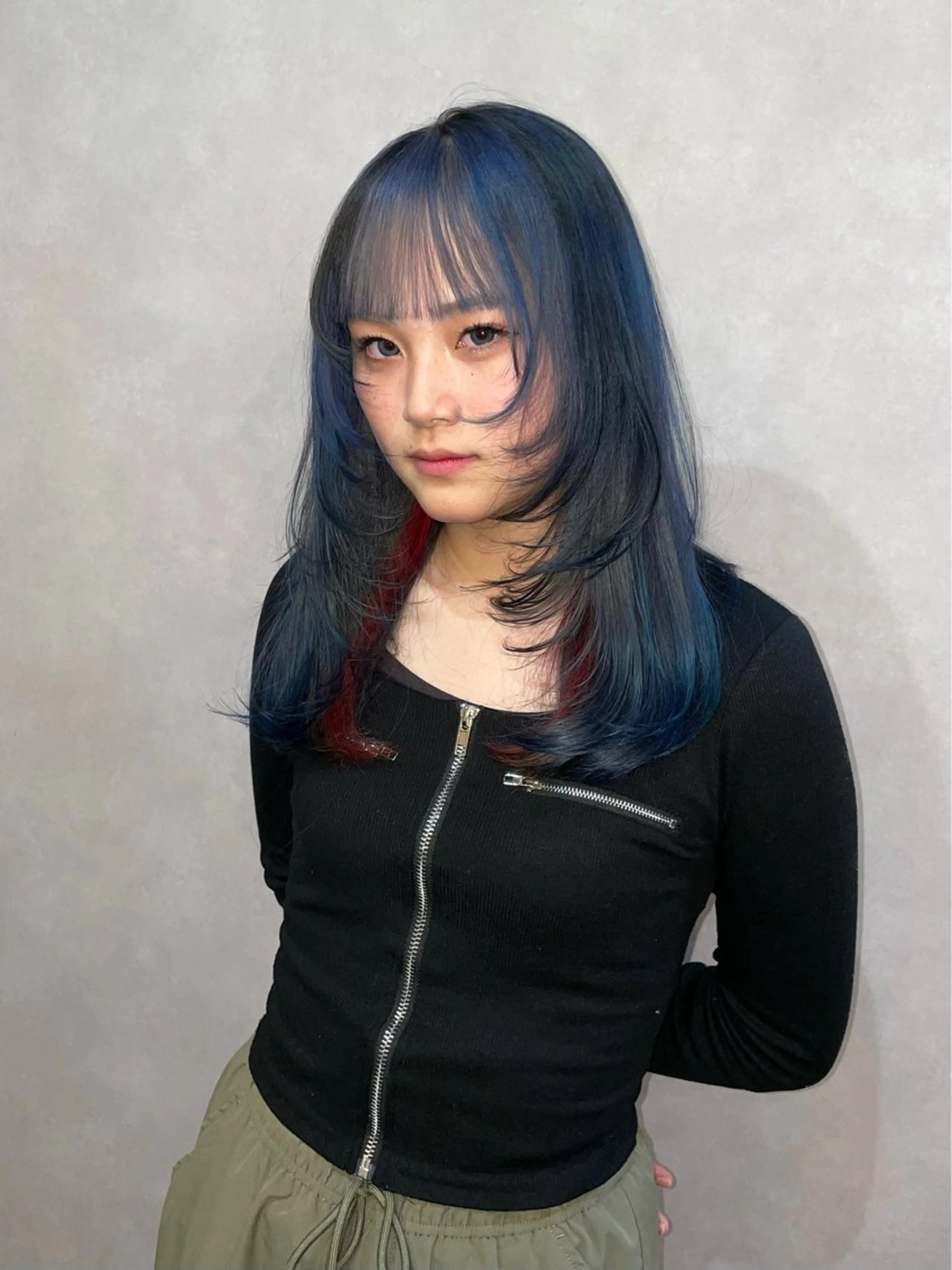 カット+ケアブリーチ＋全体カラー＋トリートメント🌈︎💙の写真