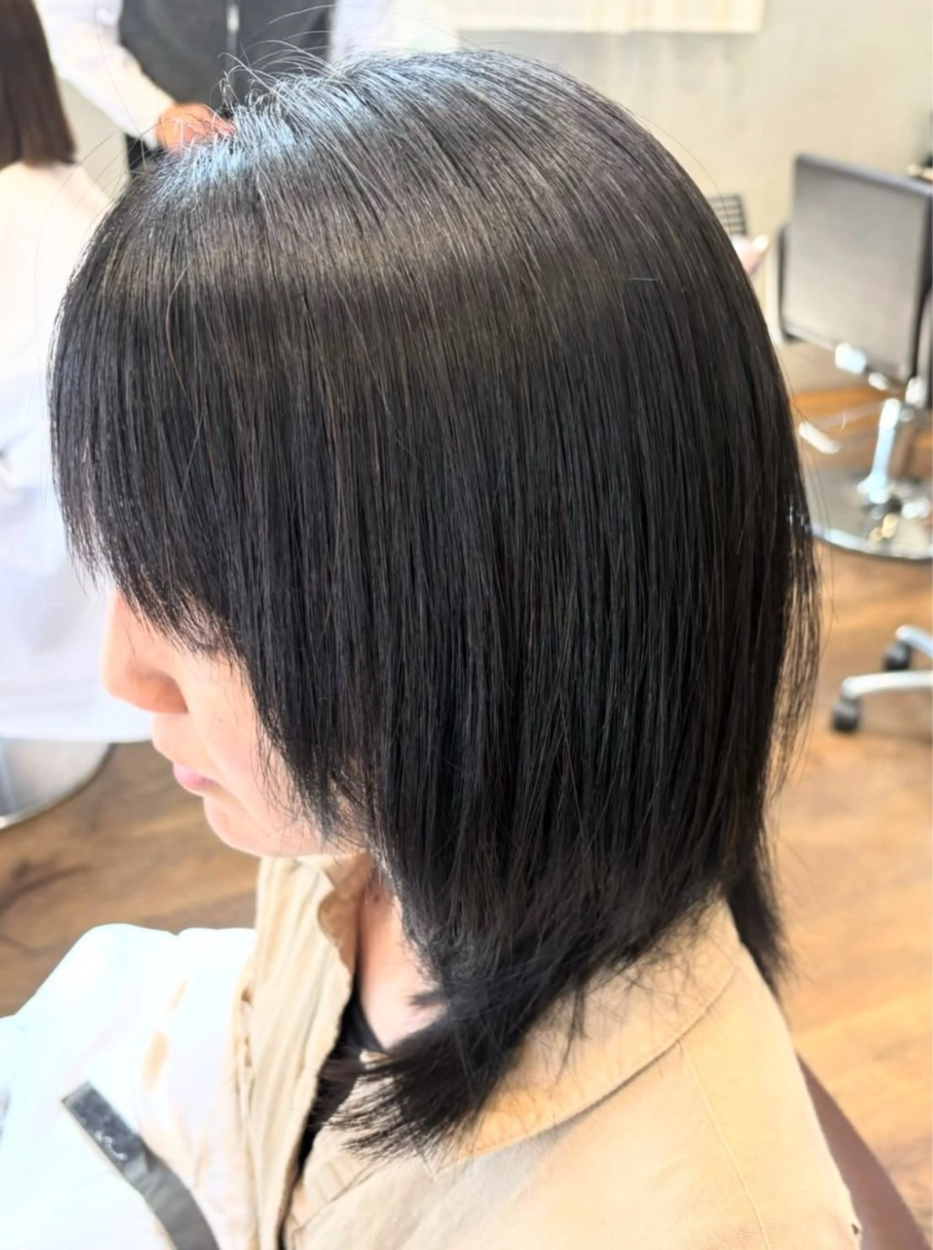ミディアム 縮毛矯正 lapis tosakiのヘアスタイル