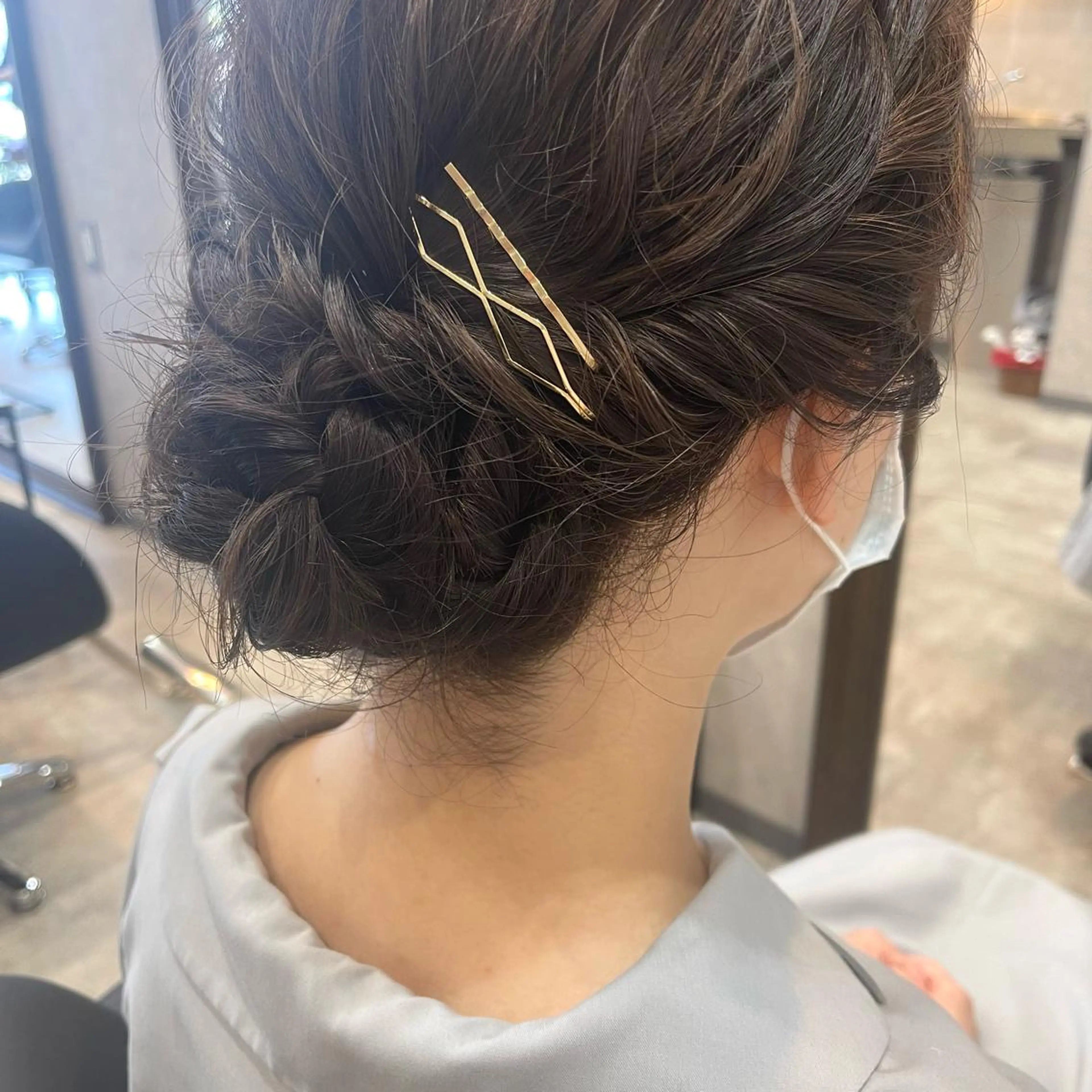 セミロング カラー ヘアアレンジ ヘアセット merci.所属・🌻あいり merci.🌻のヘアスタイル