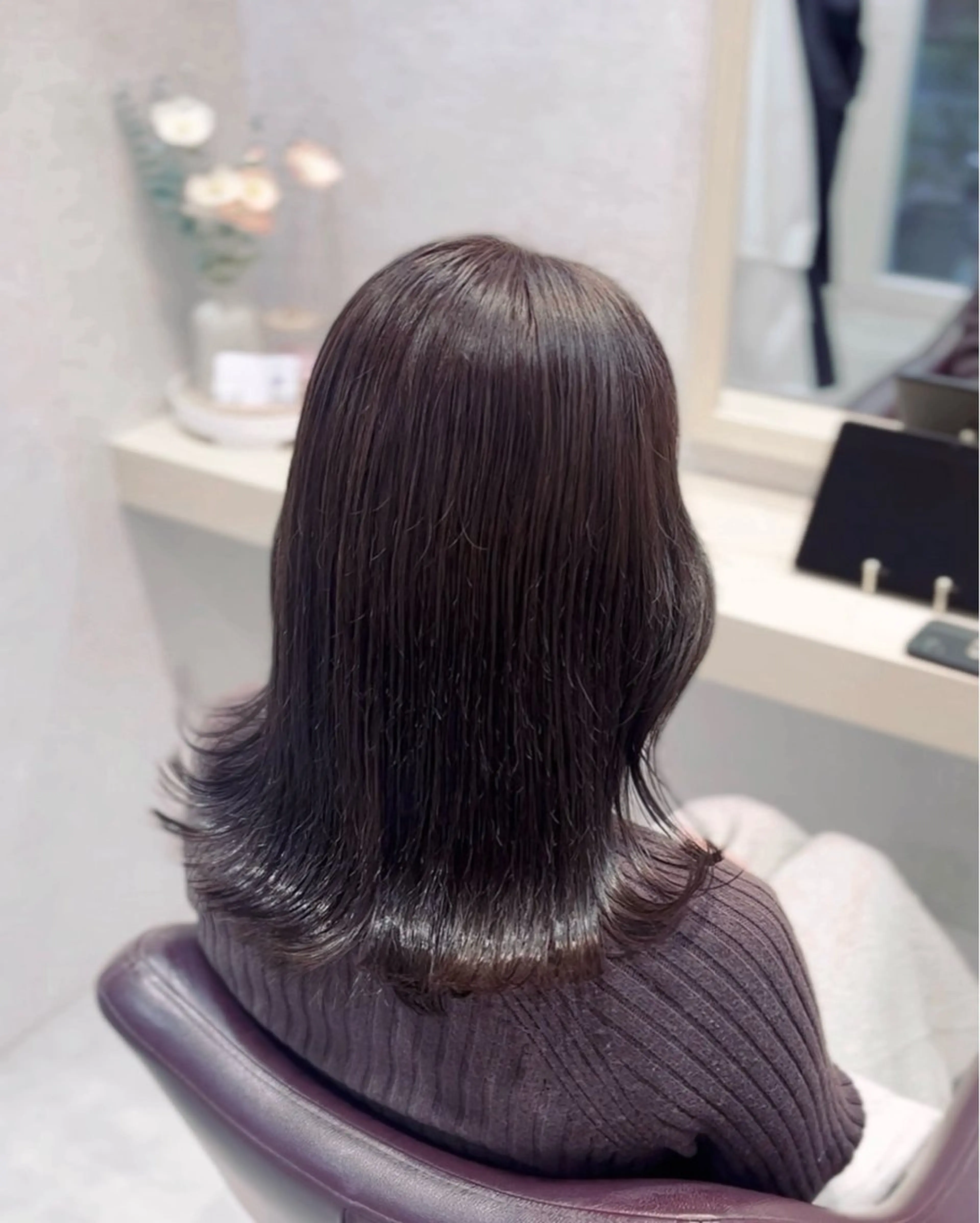 ミディアム カラー suzuka/透明感 カラー 美髪縮毛矯正のヘアスタイル