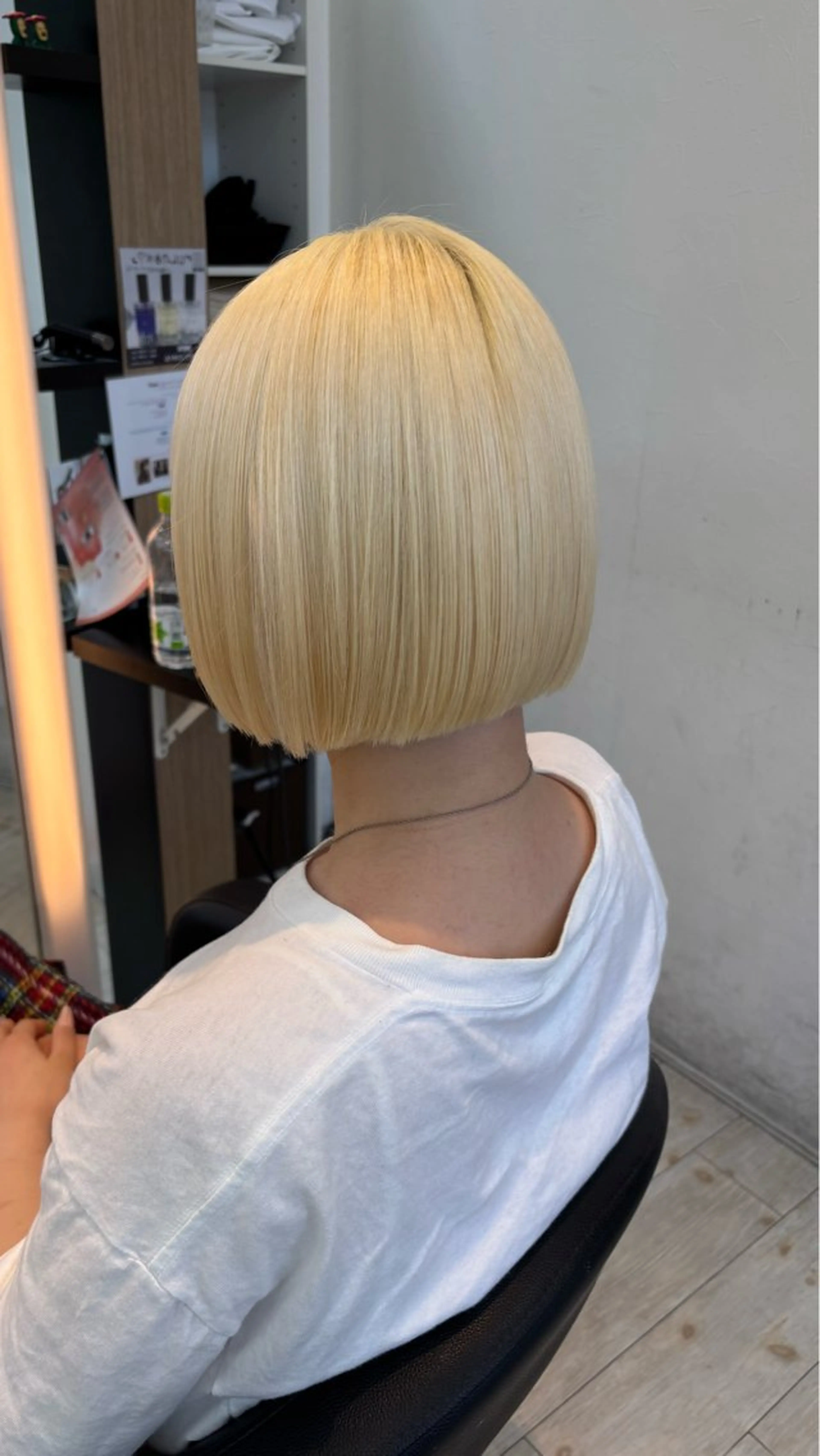 カラー ブリーチ 抜きっぱなしブロンド ブロンド ボブ miyu/ボブ/ 透明感カラー/栄のヘアスタイル