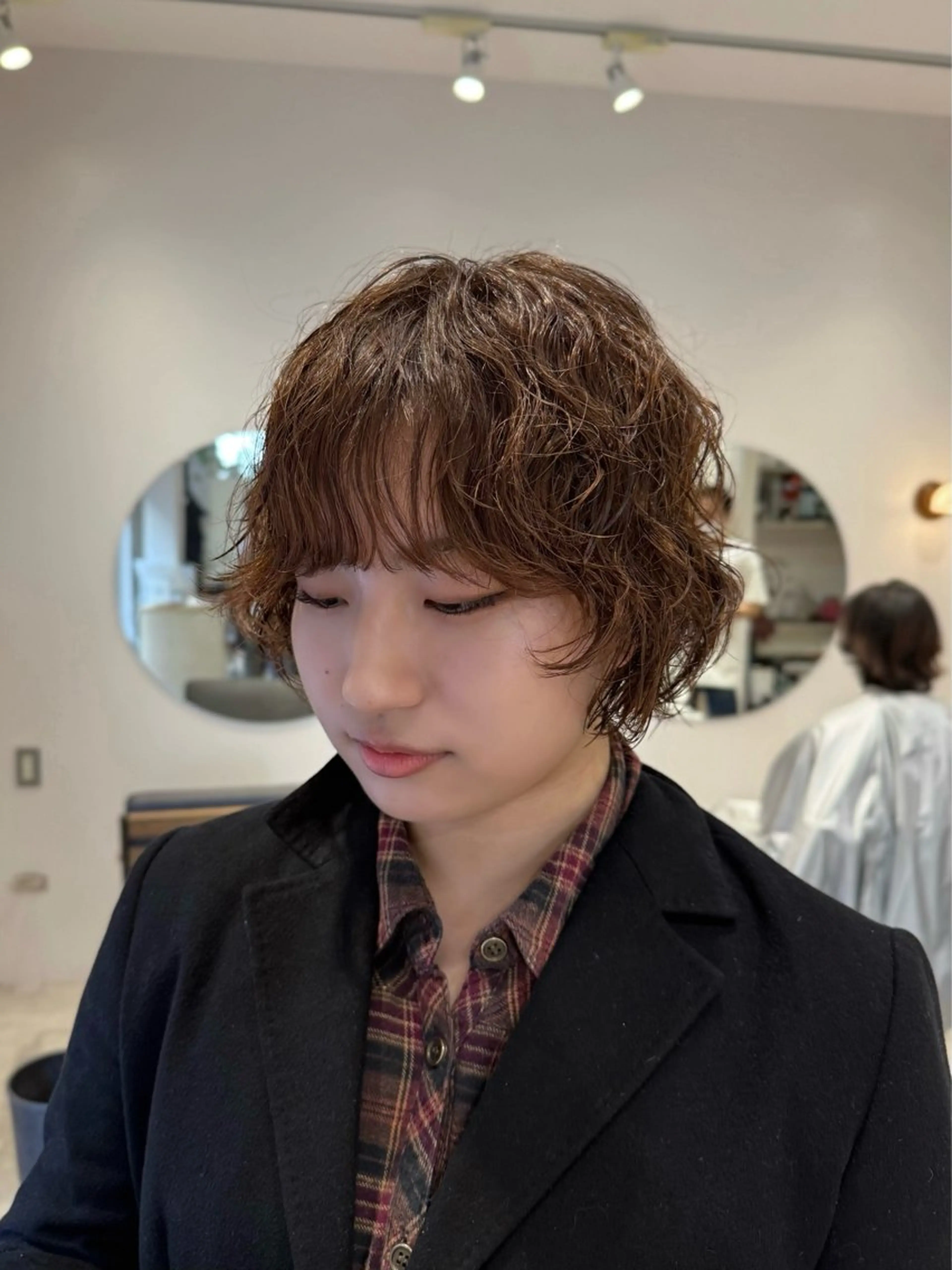 ショート カラー パーマ パーマ/ボブ /レイヤー チヒロのヘアスタイル