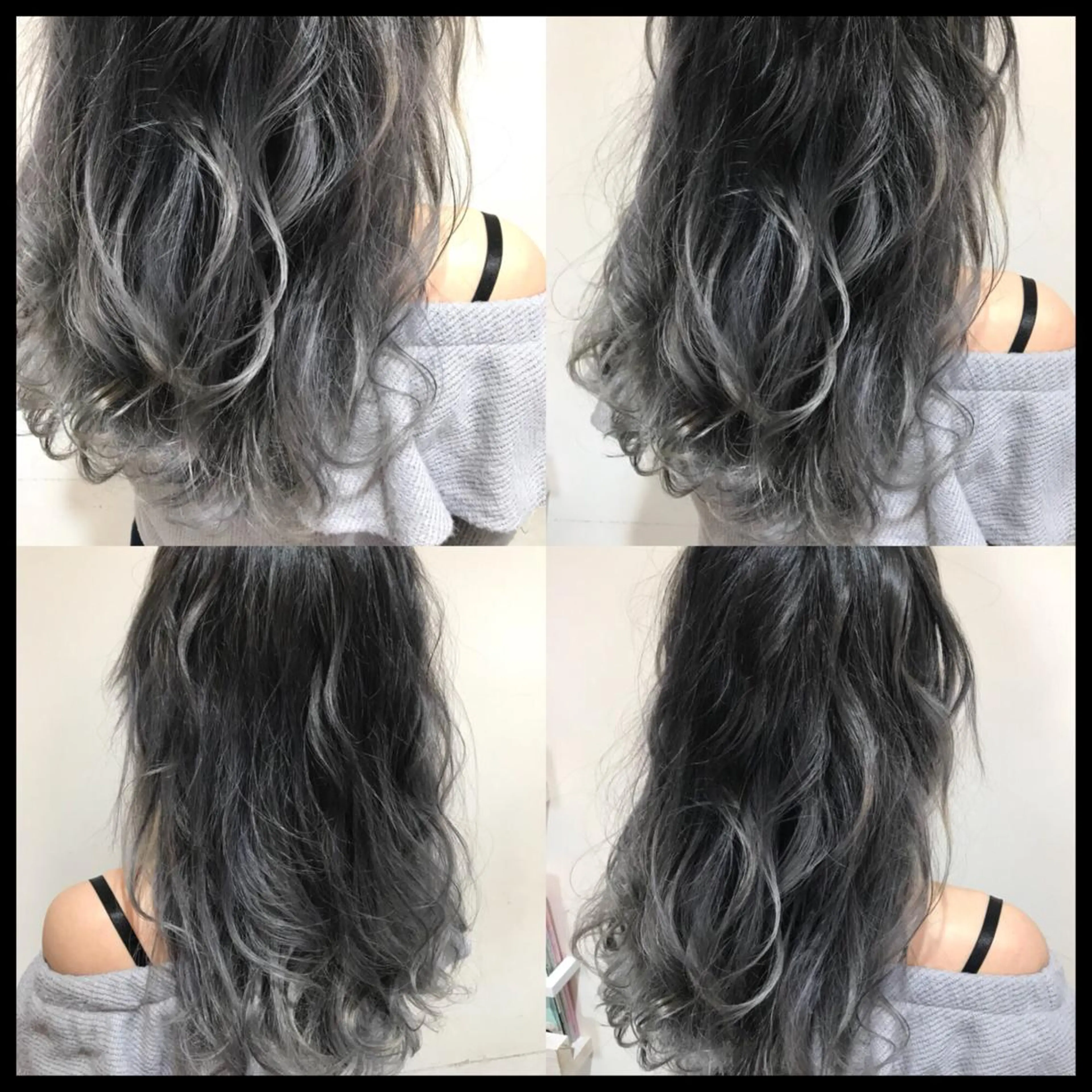 セミロング カラー ブリーチ ダブルカラー 似合わせ/ブリーチ カラー.岡田友仁のヘアスタイル